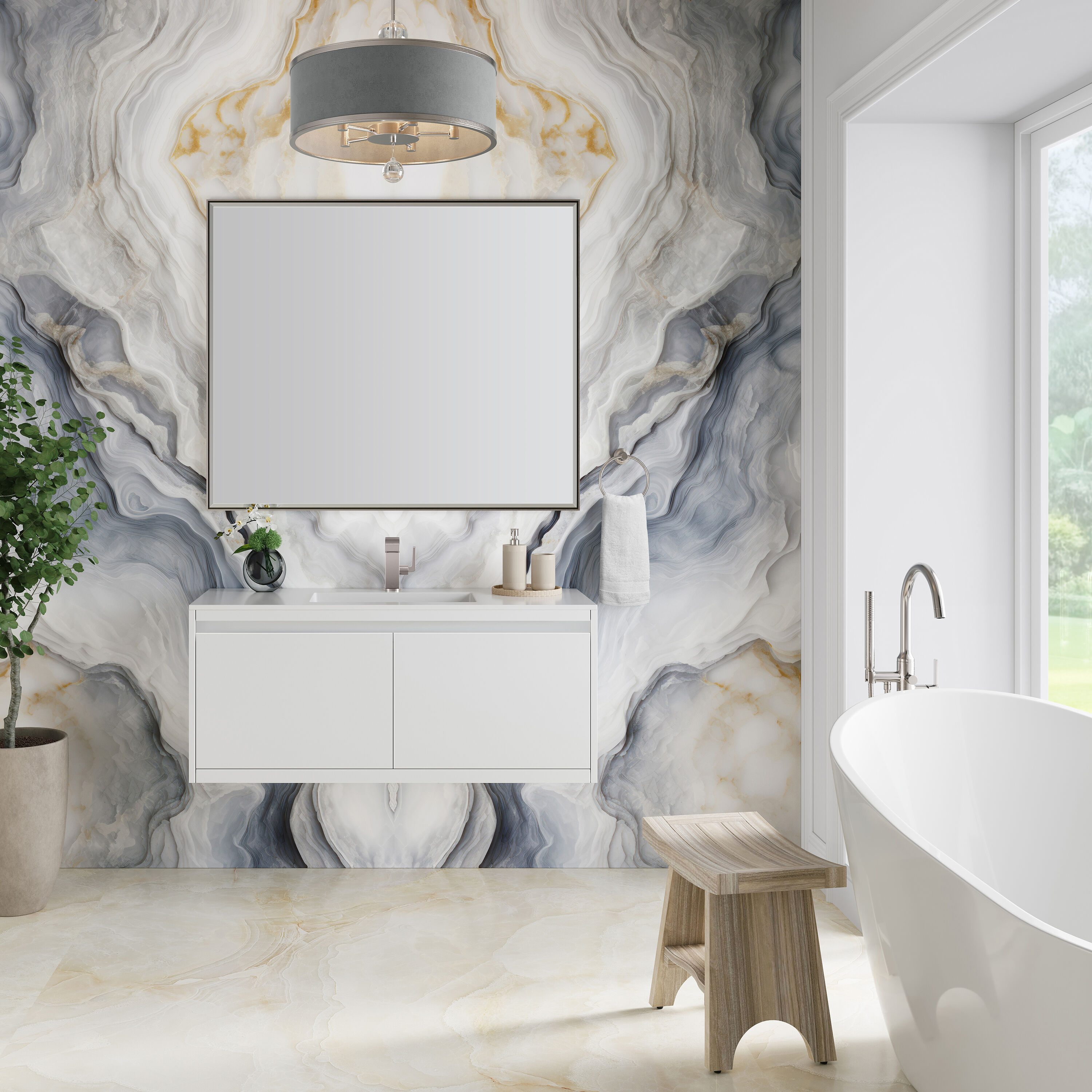 James Martin Vanities 805-V47.3-GW-GW Bath-Vanity-Combo - View #2