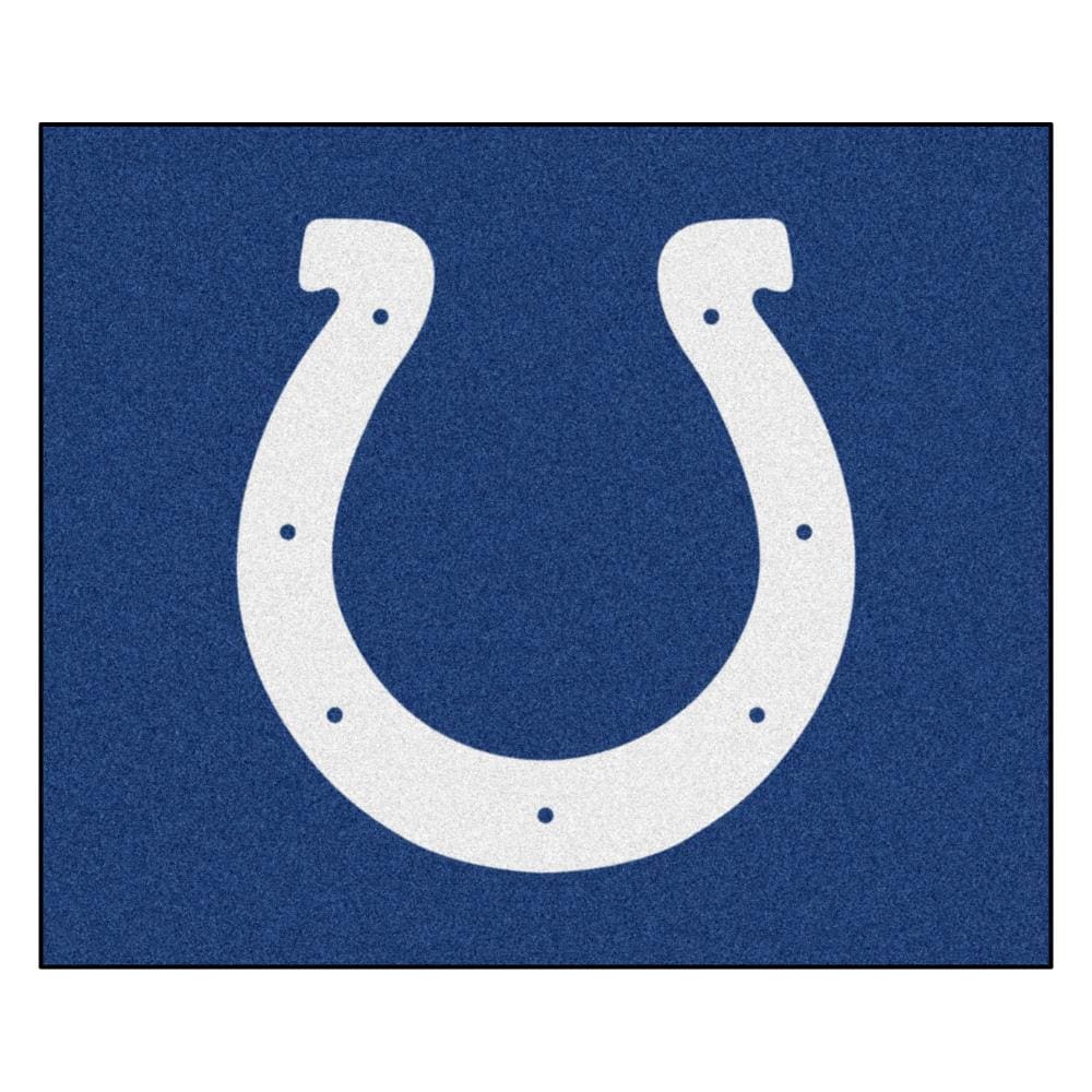 FANMATS 28757 NFL Tailgater Mat 5 x 6 (ft) Tufted Nylon Blue Rectangular Indoor Solid Area rug
