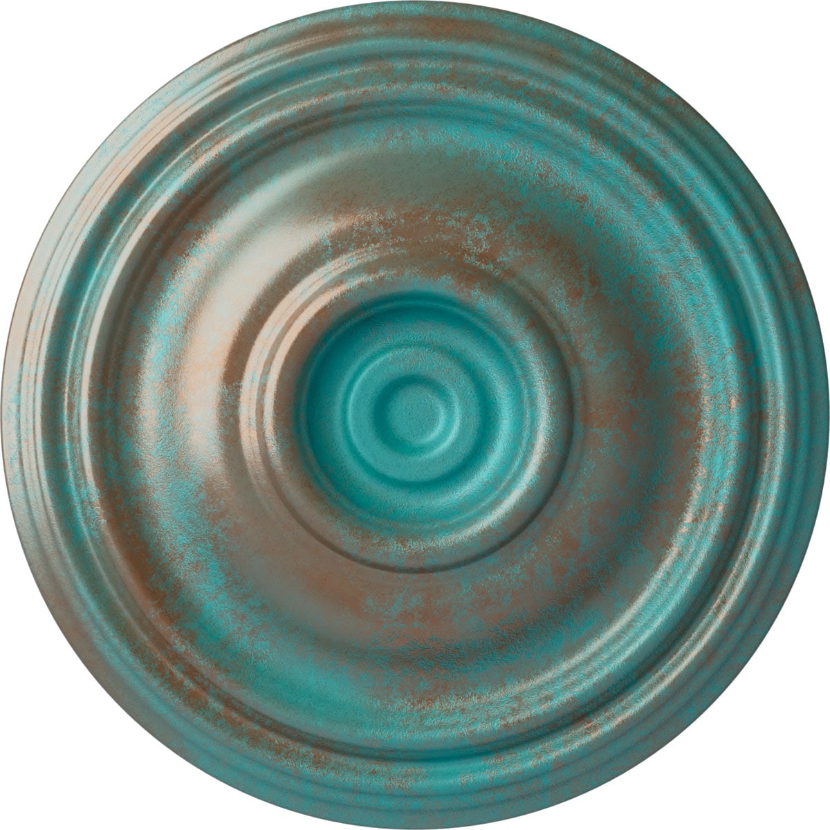 Ekena Millwork CM14TRCGS Traditional 14.75-in W x 14.75-in L Painted Copper Green Patina Polyurethane Whole Ceiling Medallion