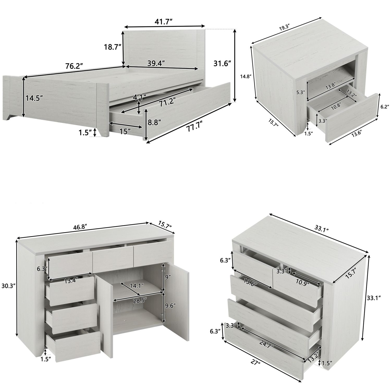 JASMODER BS503803AAW Bedroom-Sets - View #4