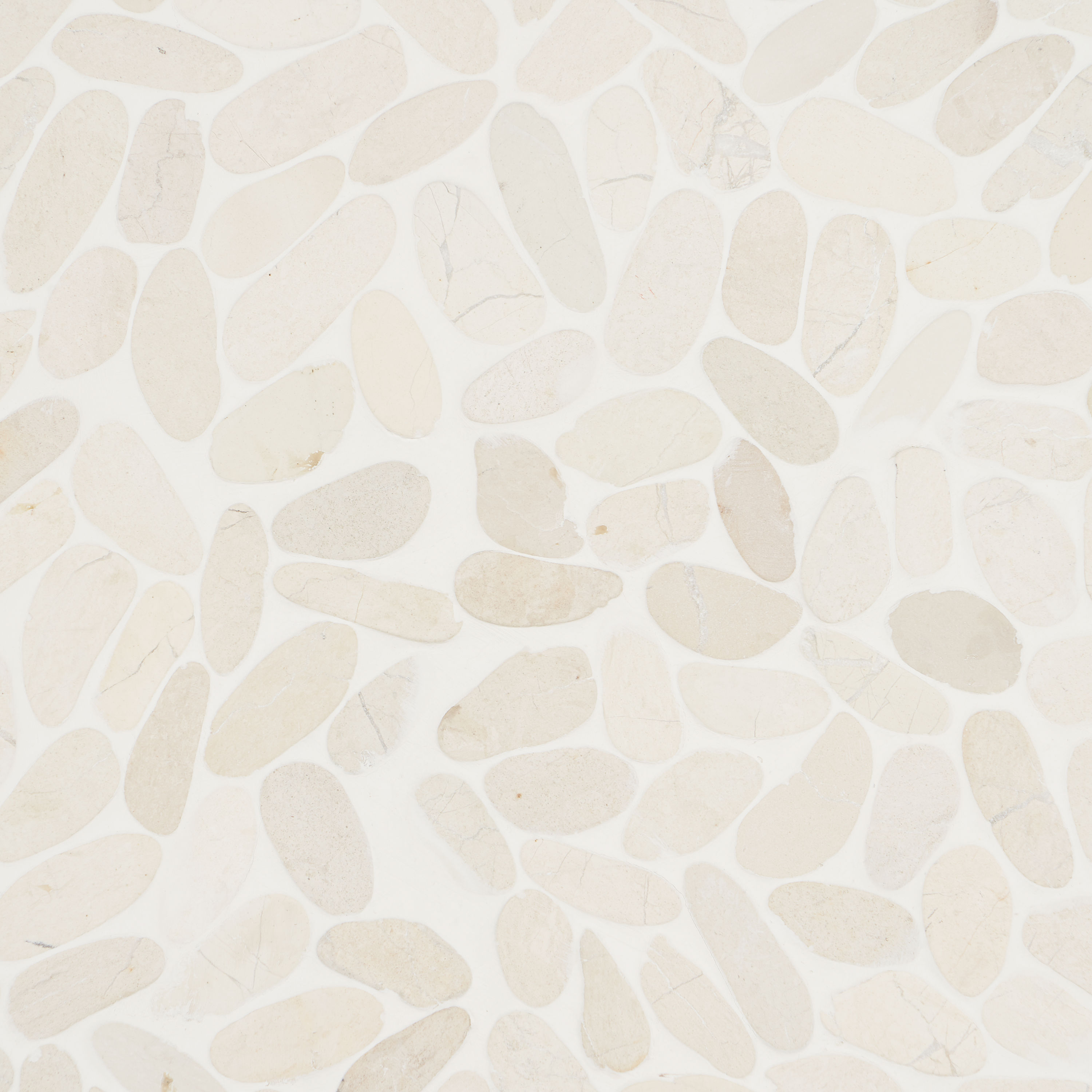 White Natural Slate Pebble Mosaic Tile for Indoor/Outdoor Use