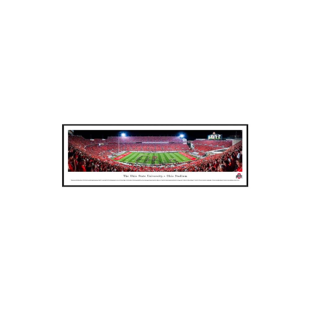 Blakeway Panoramas OSU2F Ohio State Buckeyes James Blakeway Black Metal Framed 13.75-in H x 40.25-in W Sports Paper Print