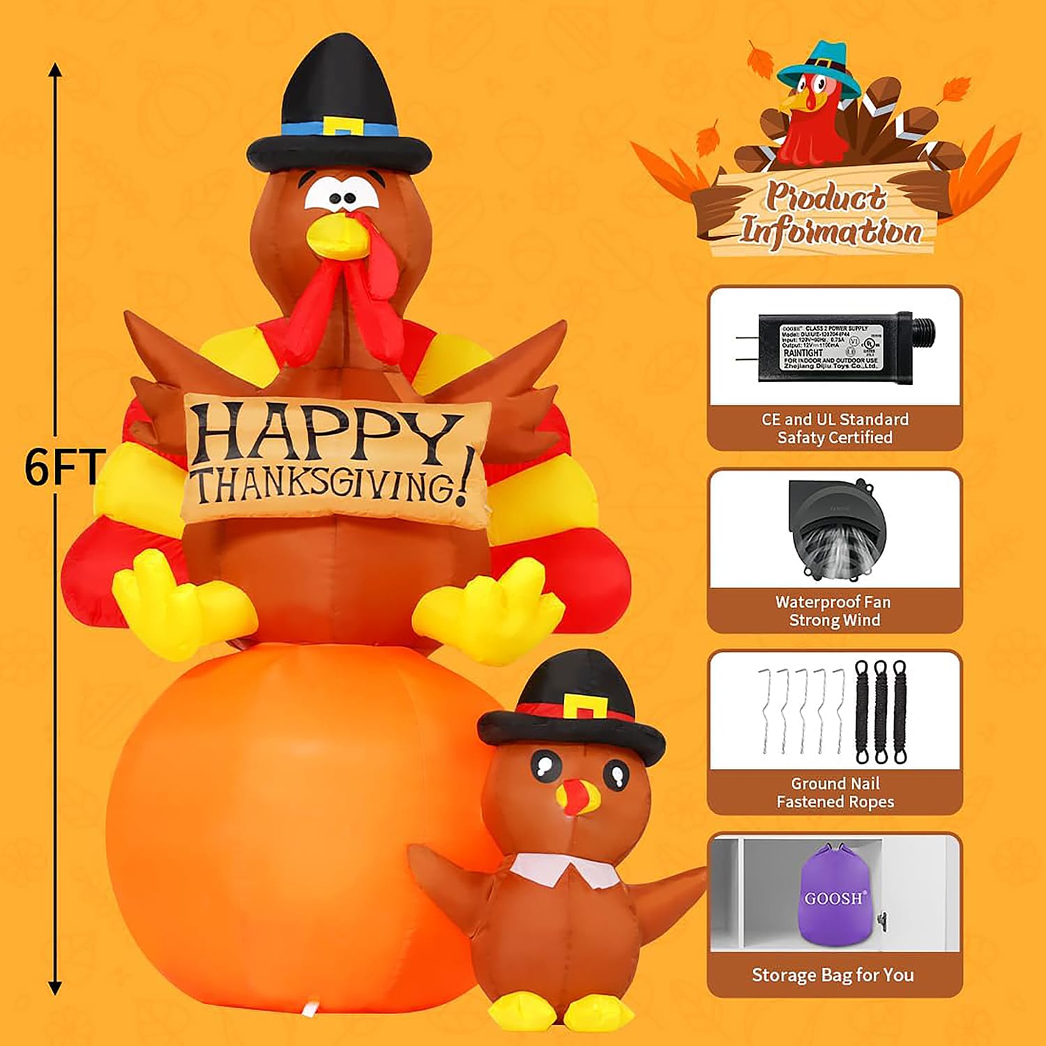 GOOSH DJ-WS-69079 Outdoor-Thanksgiving-Decor - View #6