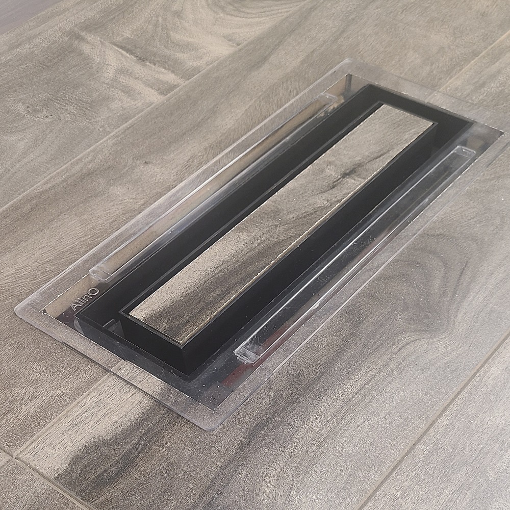 AlinO FAV-34-CLR02 3-in x 10-in Maximum airflow ABS resin Clear Floor Register 2 -Pack