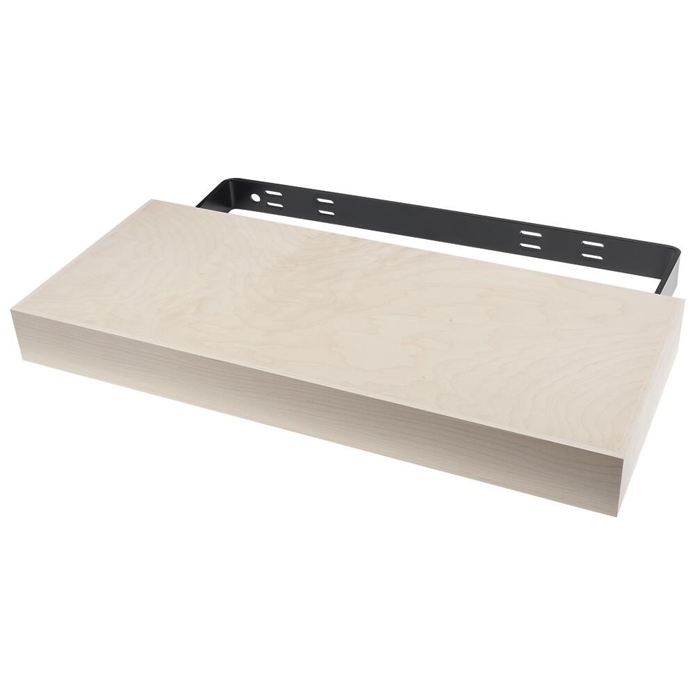 Federal Brace 39930 Unfinished Maple Wood Floating Shelf 24-in L x 10-in D Decorative Shelf