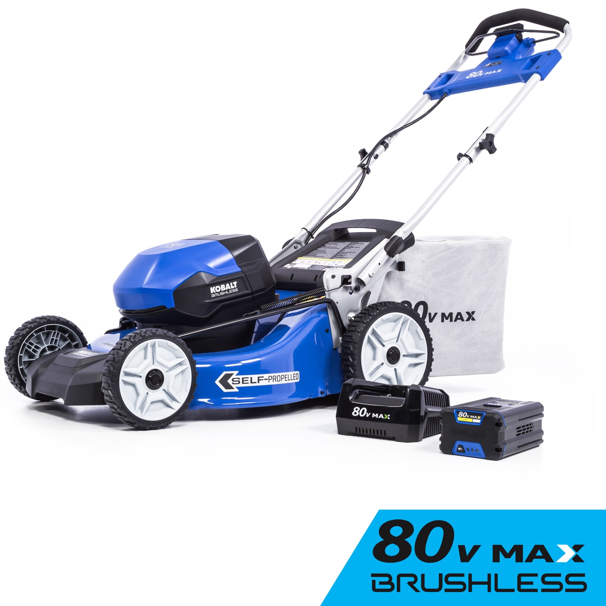 Kobalt 80-volt 21-in Cordless Self-propelled Lawn Mower 6 Ah (1-Battery and  Charger Included) at