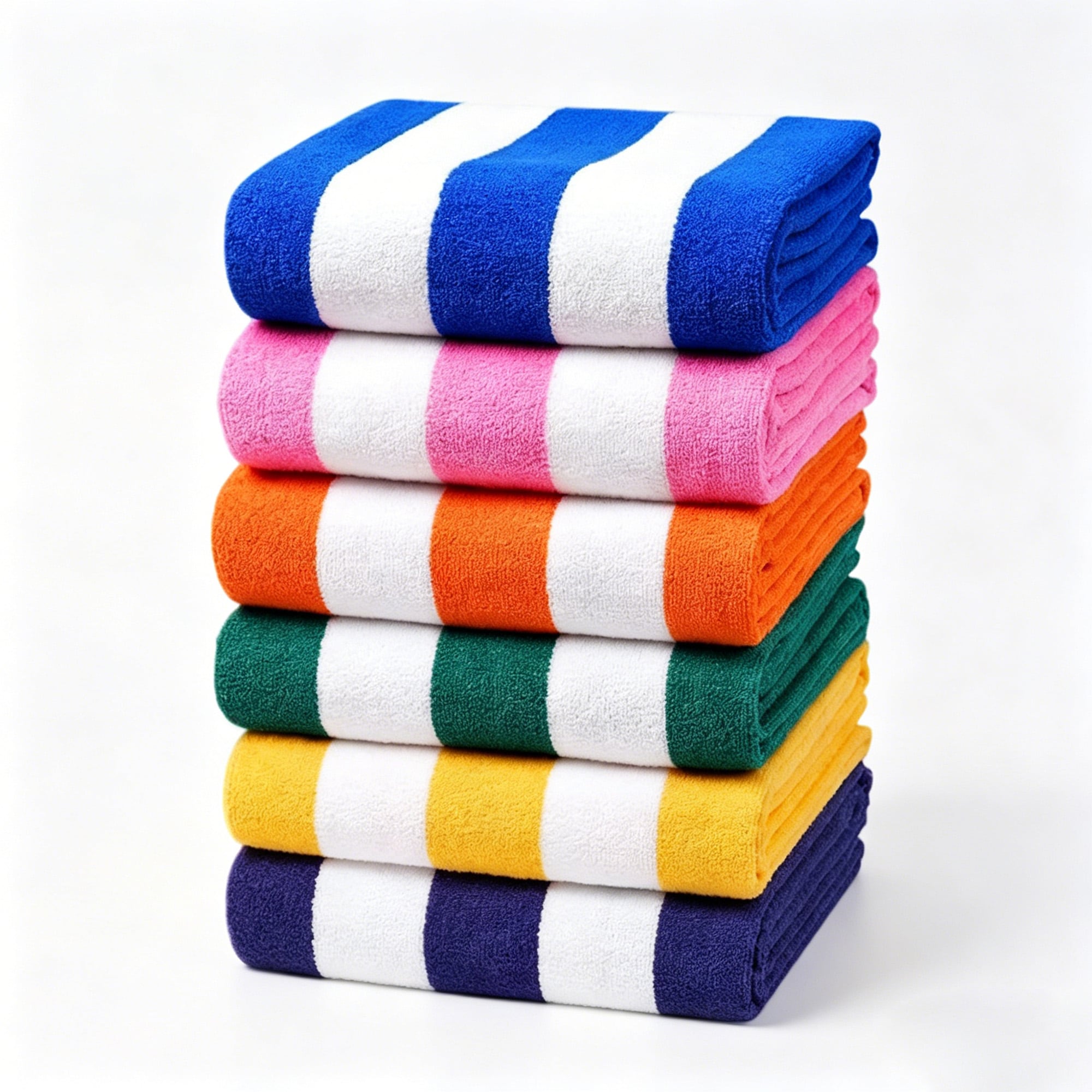 Garvee 6 Pack Striped Beach Towel Set 39x71 Inch Extra Large Beach Blankets Quick Dry Absorbent Microfiber Terry Towels for Pool Swimming Travel Lightweight Summer Vacation Accessories
