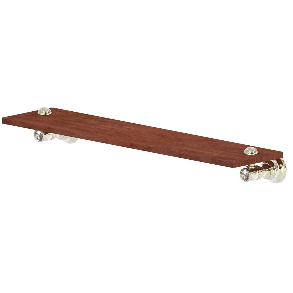 Allied Brass CC-1-22-IRW-PNI Carolina Crystal Polished Nickel Wall mount Bathroom Shelf ( 22-in x 2.4-in x 5-in )