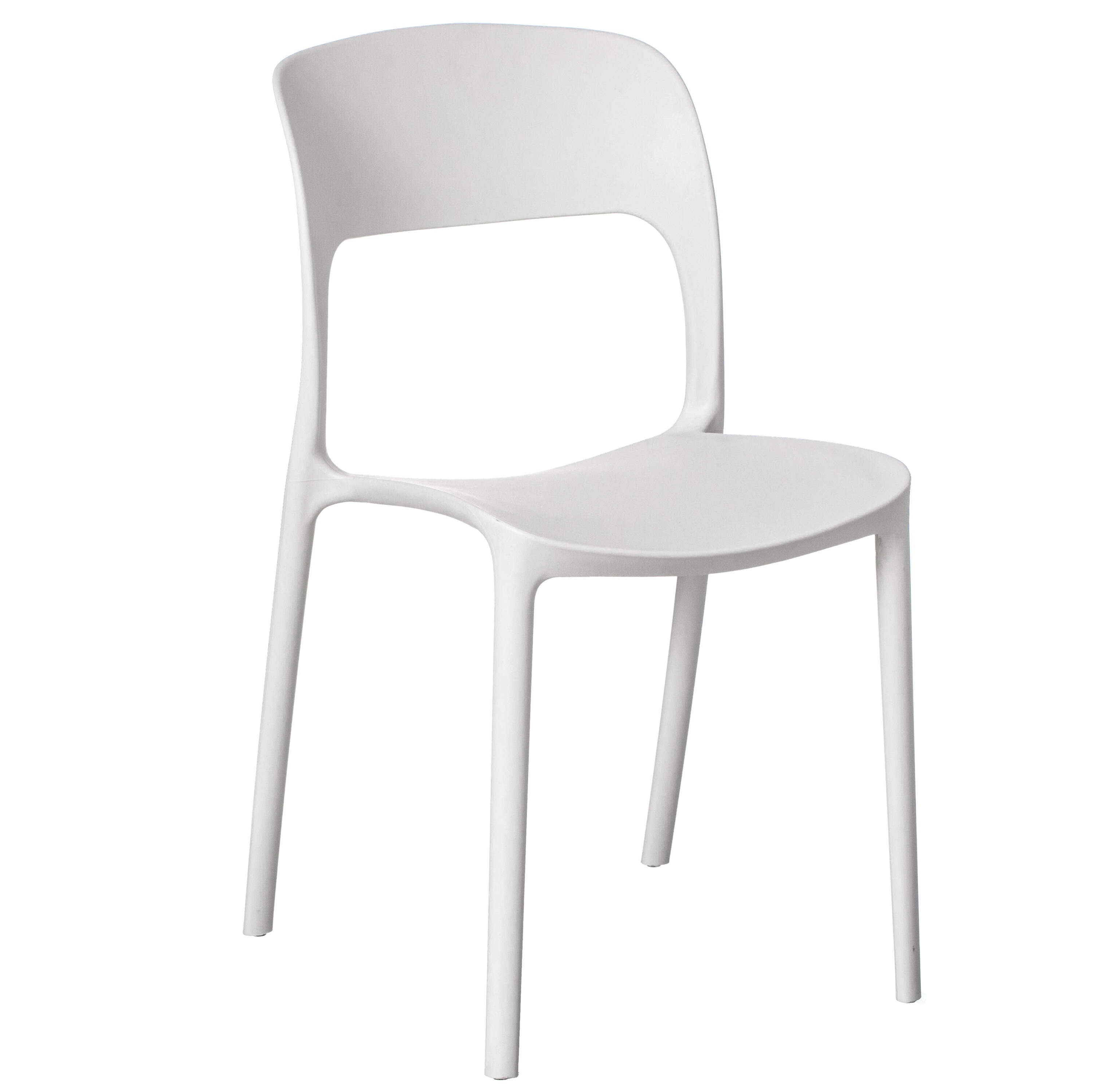 FABULAXE QI004227.WT Contemporary/Modern Dining Side Chair (Wood Frame)