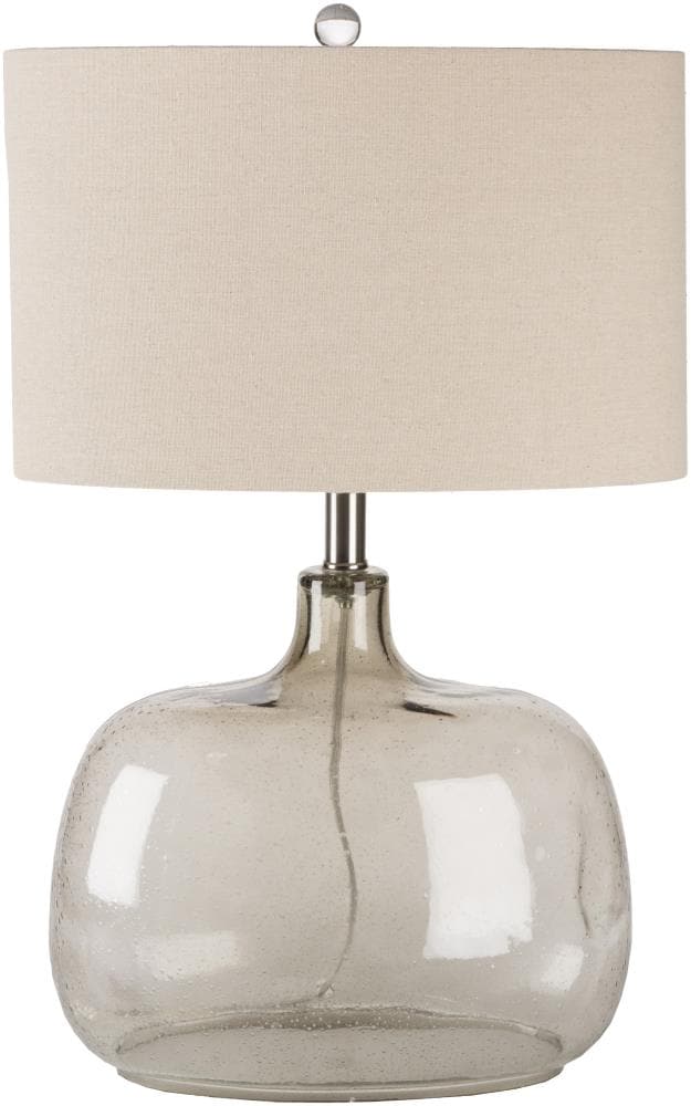 Surya BTLP-001 Bentley 25-in Gray 3-way Table Lamp with Linen Shade