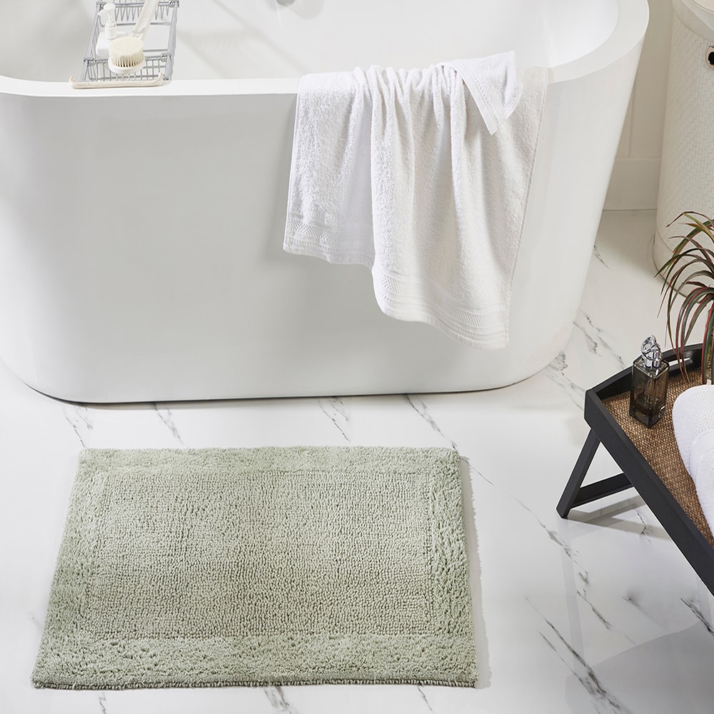 Better Trends 40 In X 24 In Sage Cotton Bath Rug In The Bathroom Rugs   61429269 