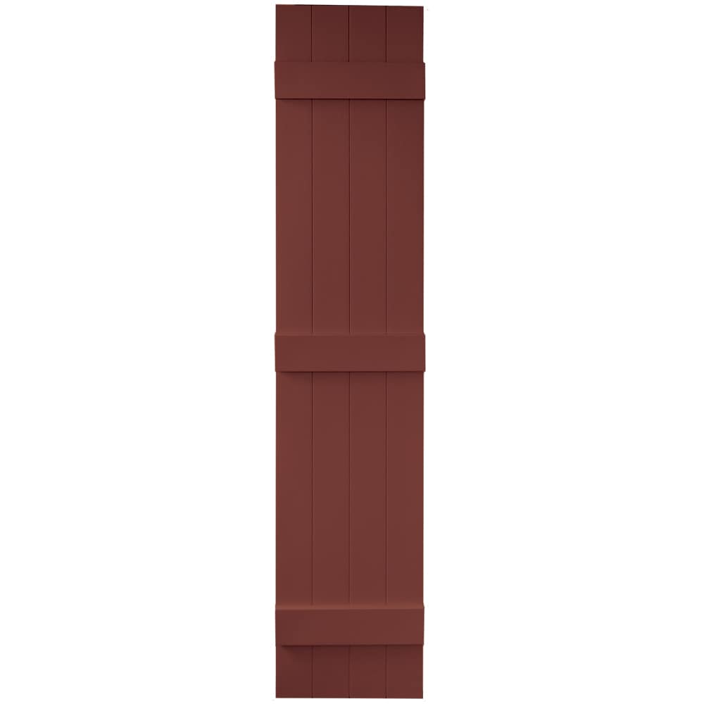 Vantage V6831467027 13.875-in W x 66.875-in H Cambridge Red Board and batten Exterior Shutters ( 1 -Pack )