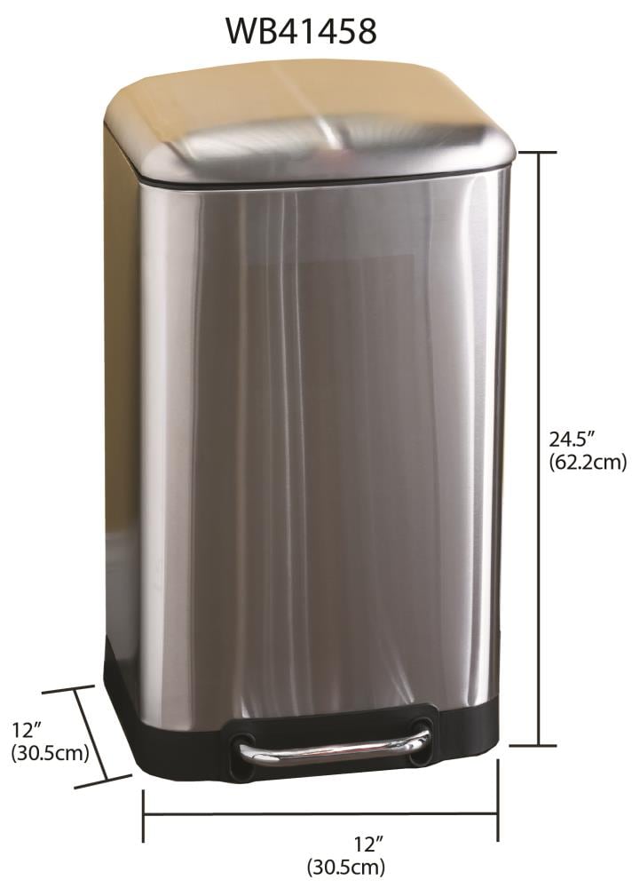 5.3 Gal./20 L Nickel Soft-Close, Smudge Resistant Small Trash Can with Foot Pedal