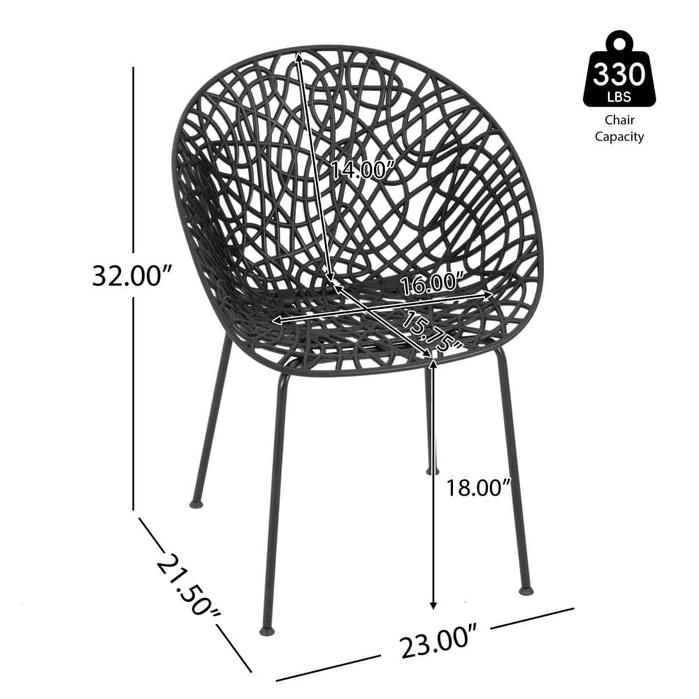 Coolbibila JOEL-DINING-BLACK Dining-Chairs - View #3