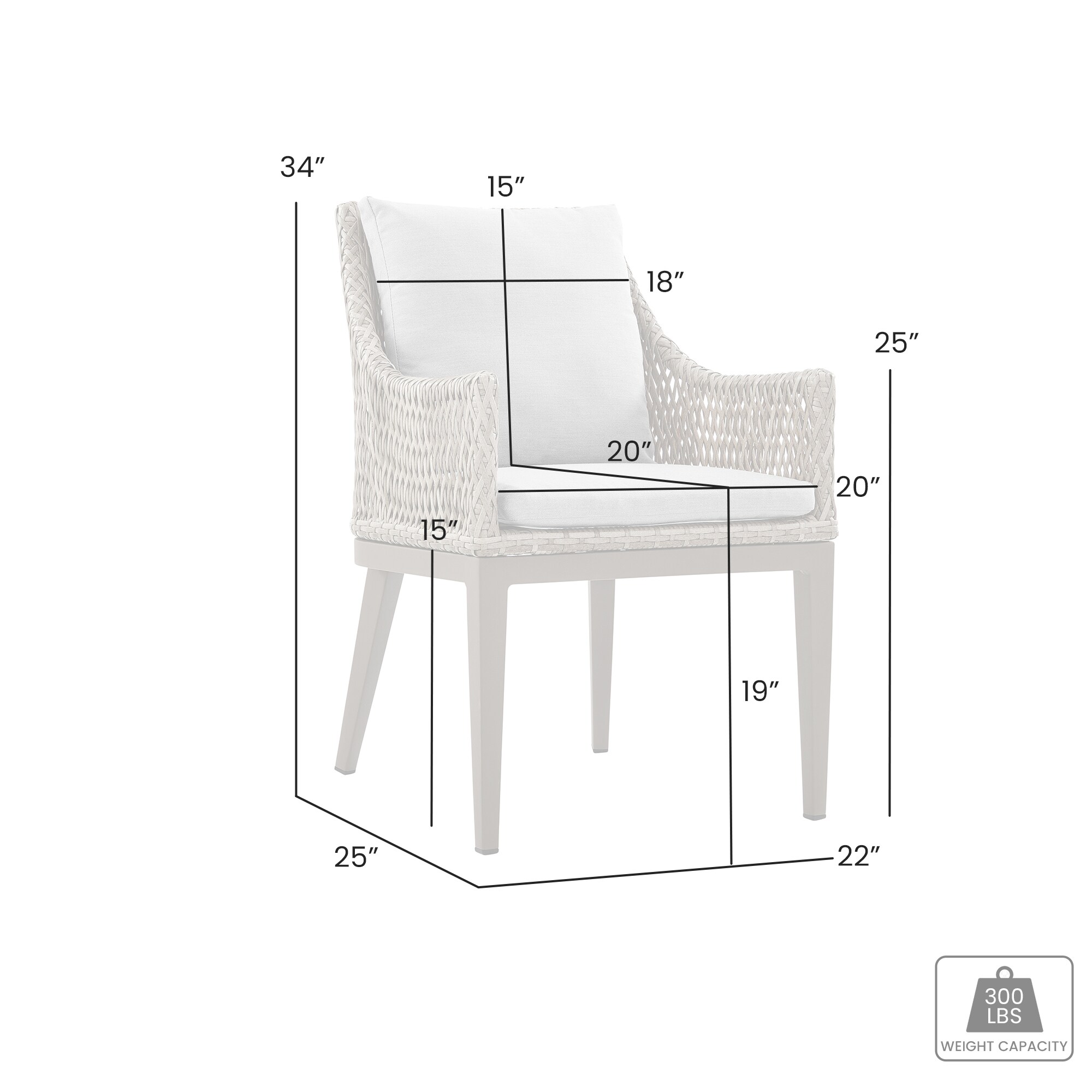 Armen Living LCGDCHGR Dining-Chairs - View #9