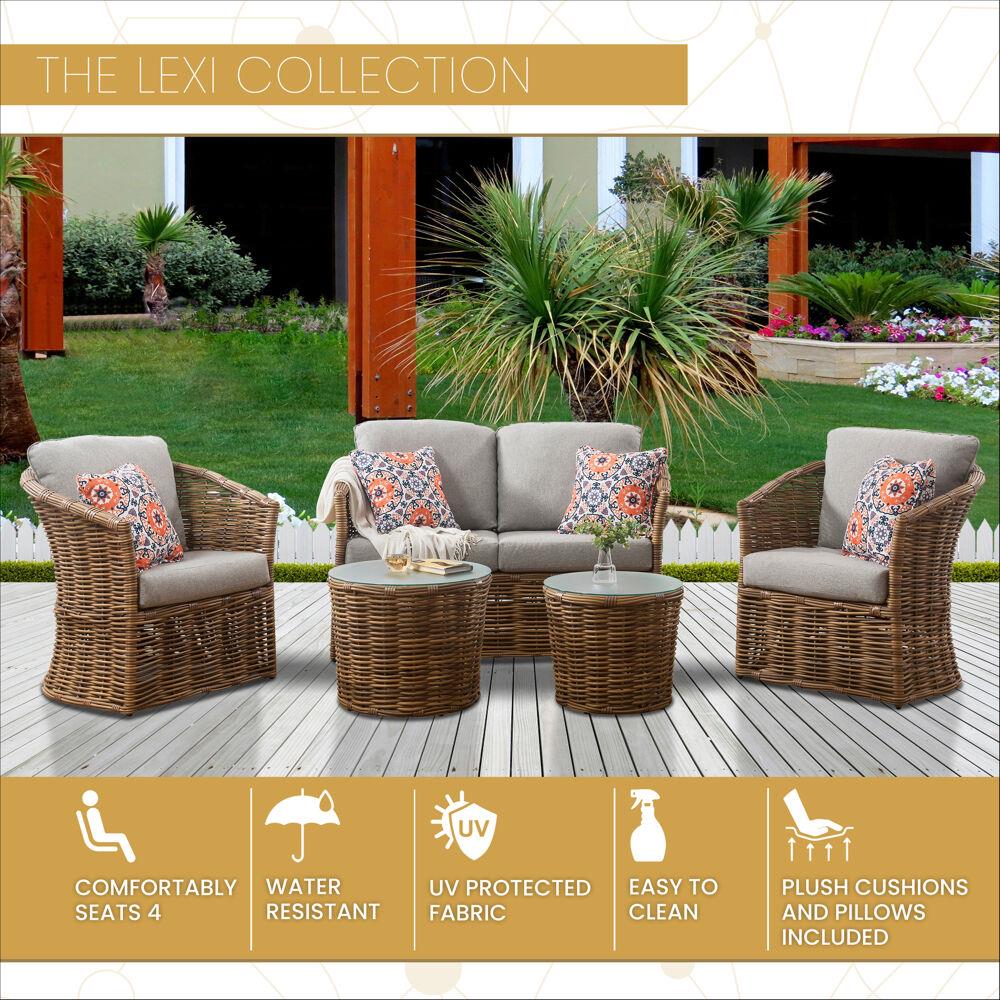 Mod Furniture LEXI5PC-GRY Patio-Conversation-Sets - View #2