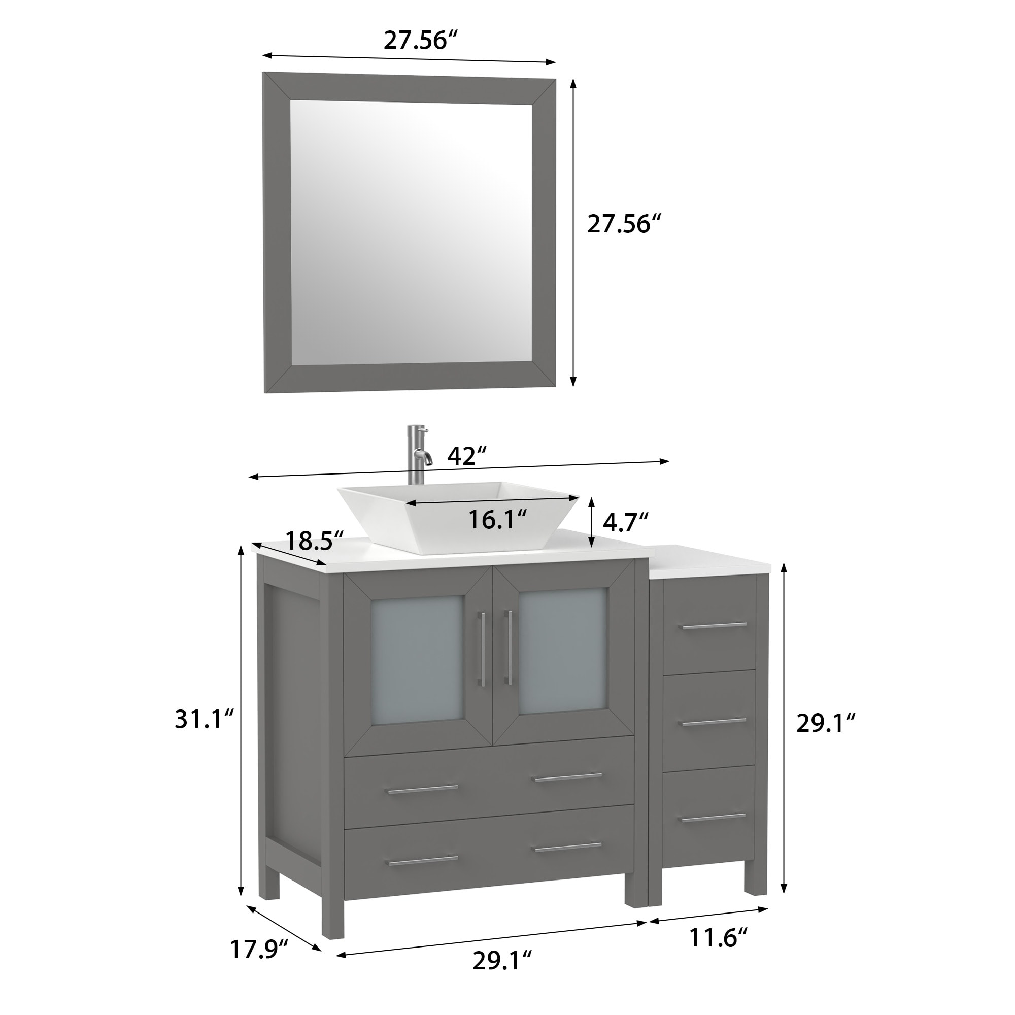 Vanity Art VA3130-42G Bath-Vanity-Combo - View #14