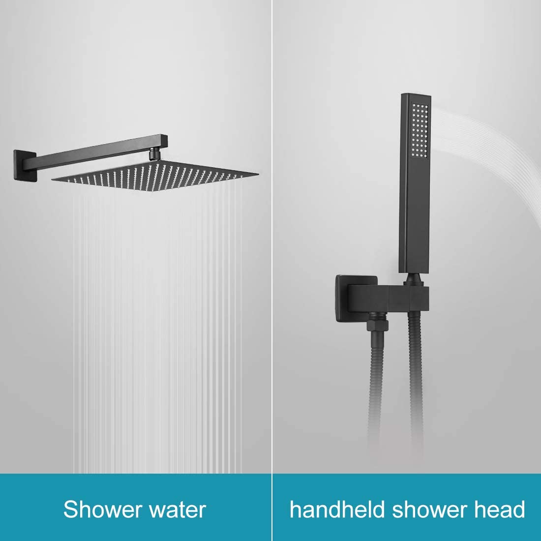 BWE A-95016-BLACK Showerhead-Bar-Panels - View #3
