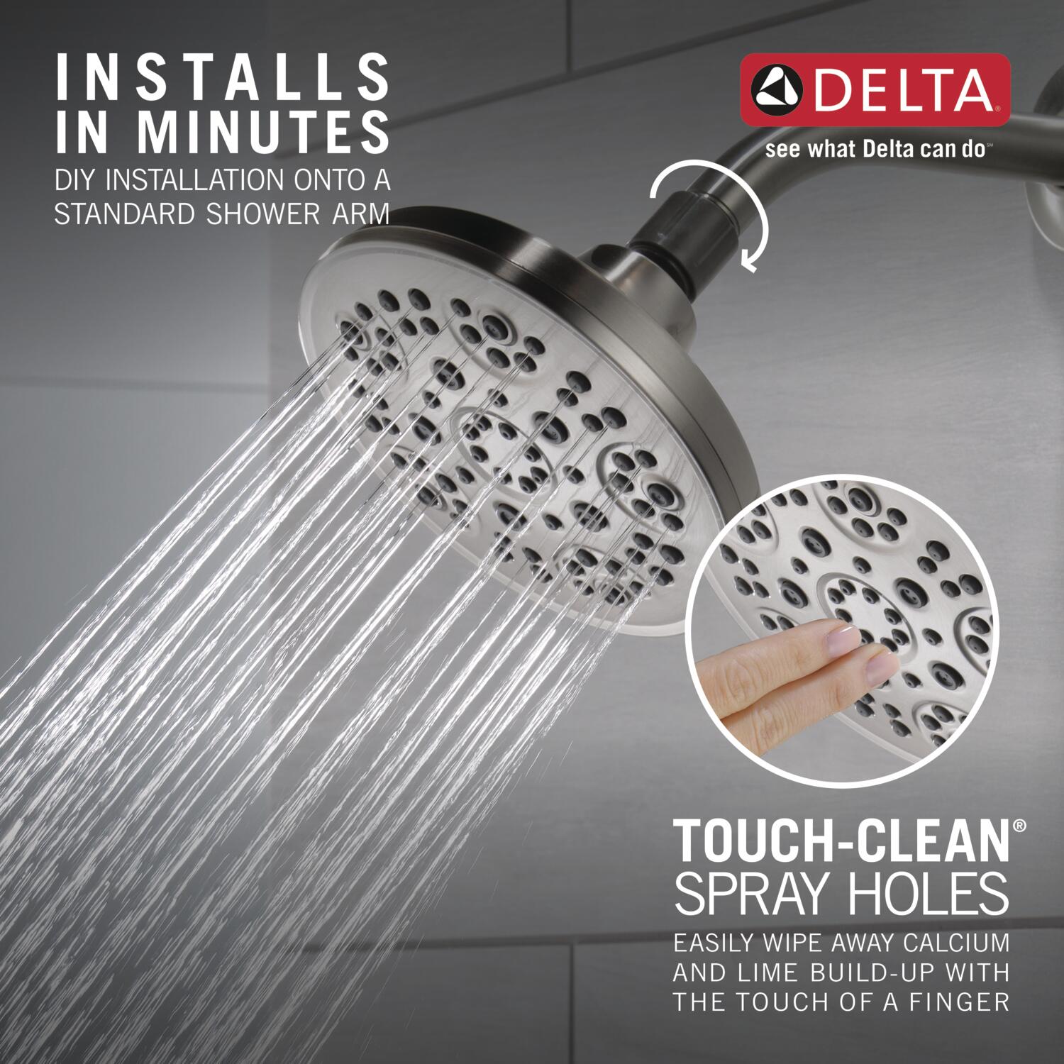Delta 75570SN Fixed-Showerhead - View #4