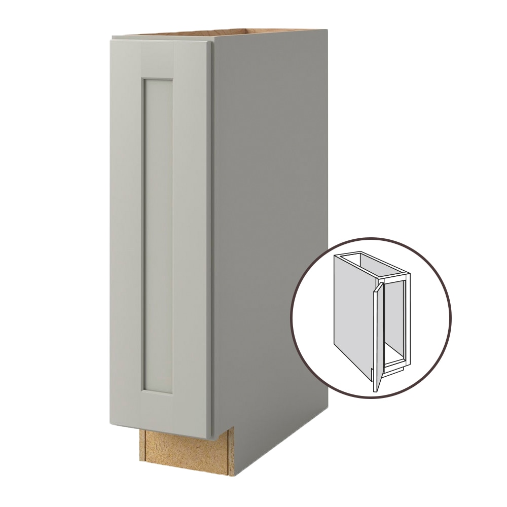 allen + roth 20092 Stonewall 9-in W x 34.5-in H x 24-in D Stone Base Fully assembled Cabinet (Flat Panel Shaker)
