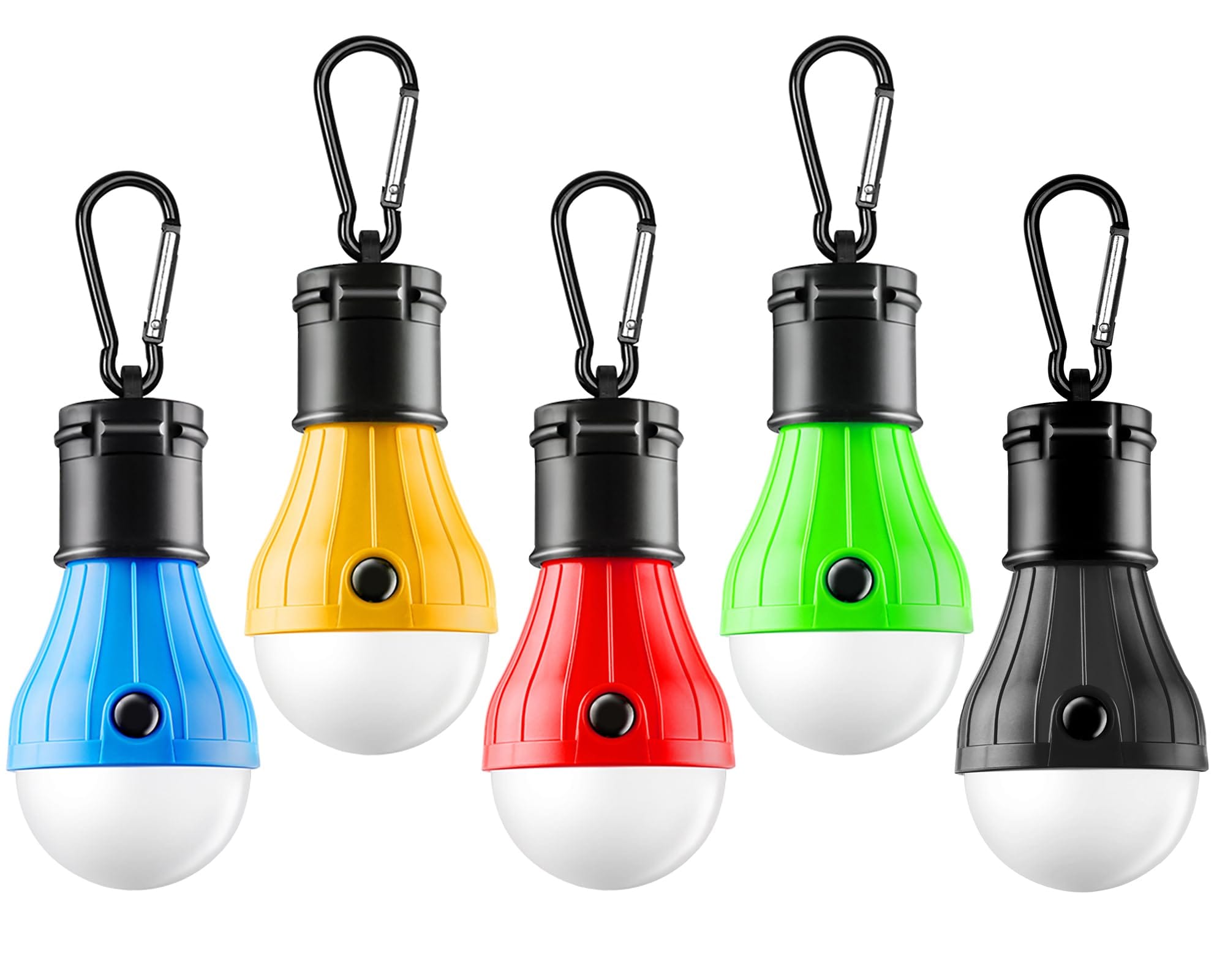 Linder Group Inc Portable LED Tent Light 5 Pack with Clip Hook Emergency Lantern for Camping Hiking Backpacking Fishing and Power Outage Indoor Use