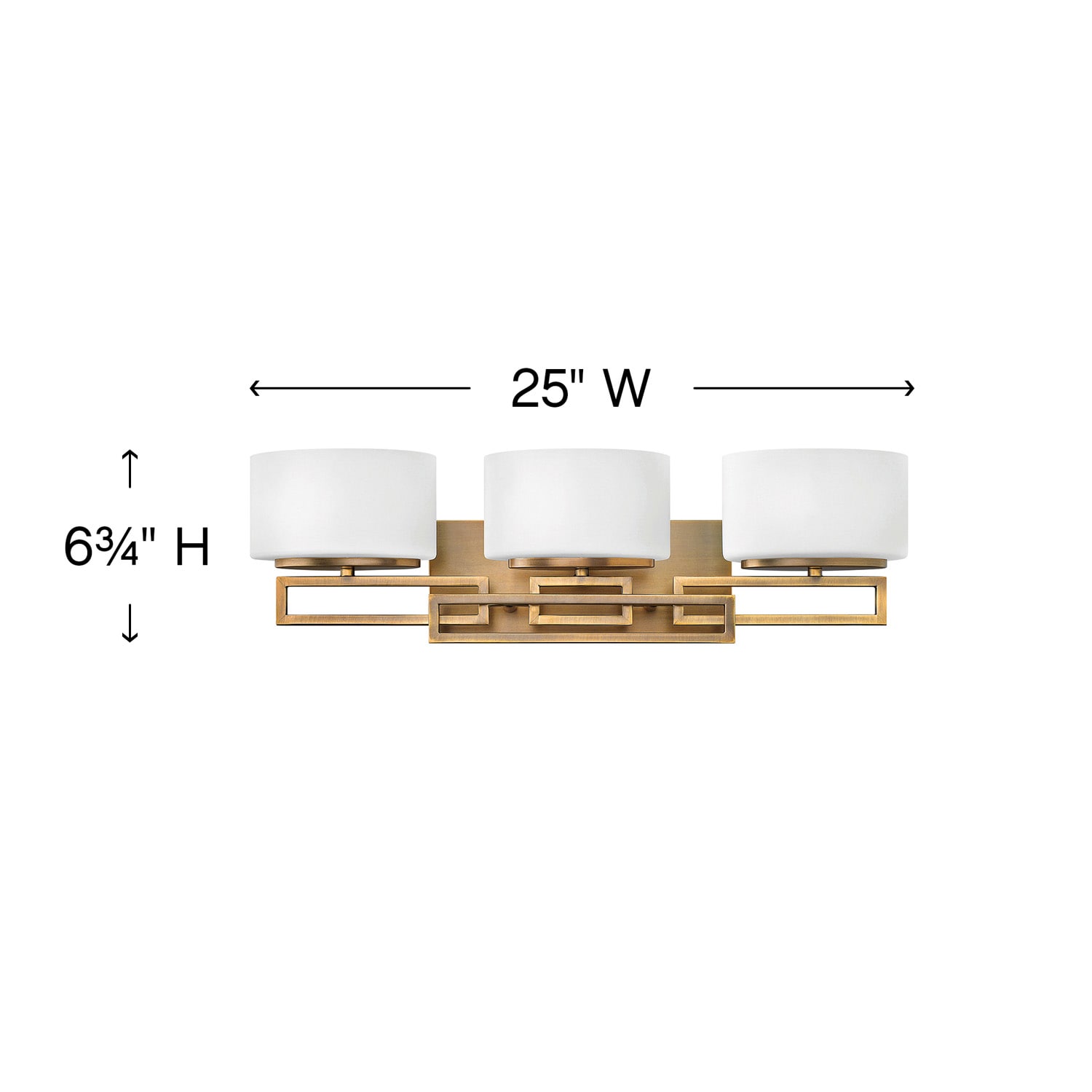 Elegant Brushed Bronze 3-Light LED Bath Vanity with Etched Opal Shade