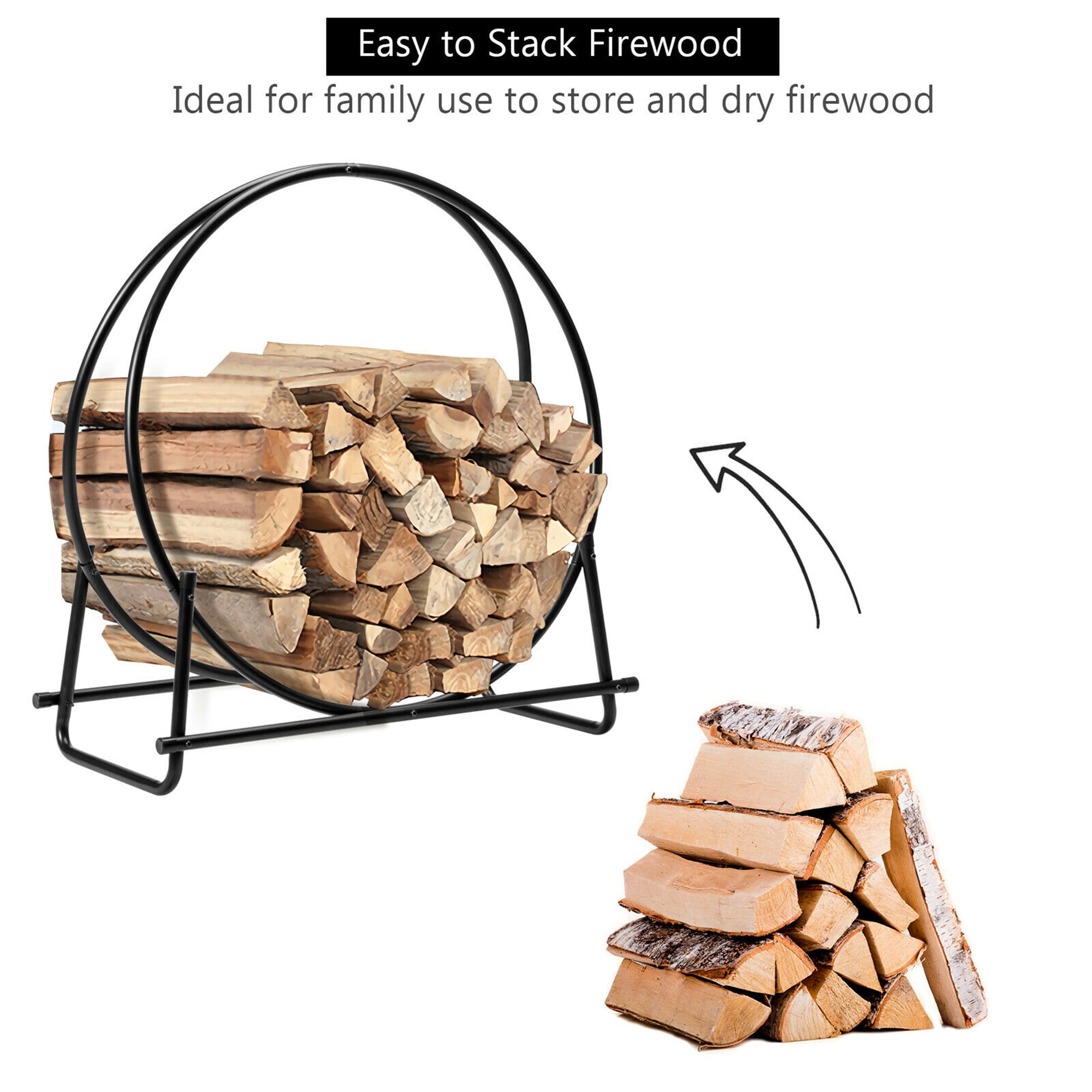 Goplus OP70547 Firewood-Storage - View #3