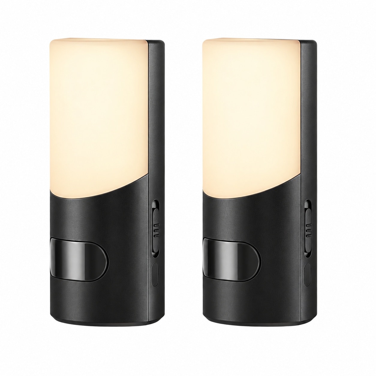 Aoibox  LED Motion Sensor Stick On Stair and Hallway Night Light 0 50 lm Dimmable Dual Beam Wall Sconce 2 Pack