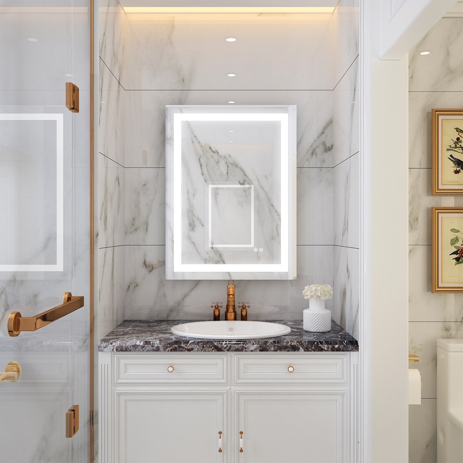 WELLFOR W1MRL2432 Framed-Bath-Mirrors - View #6