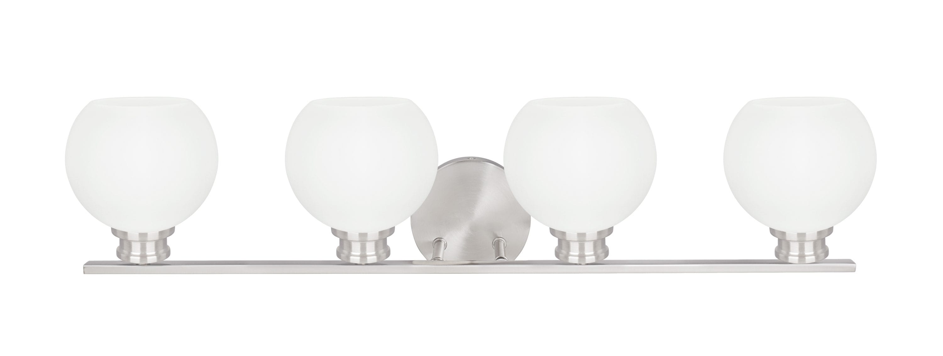 Aspen Creative Corporation 62201 31.5-in 4-Light Brushed Nickel Transitional Vanity Light