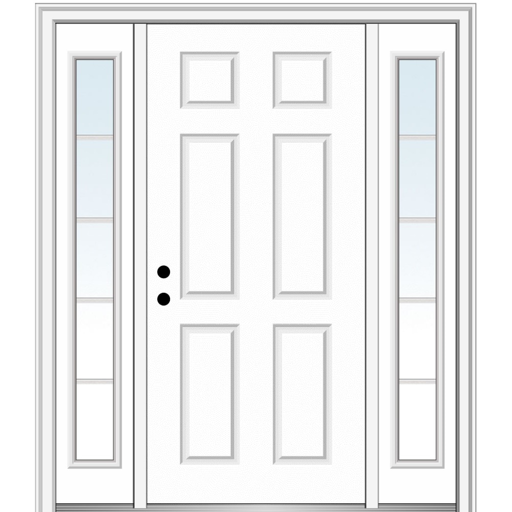 MMI DOOR 64-in x 80-in Fiberglass Right-Hand Inswing Primed Single 