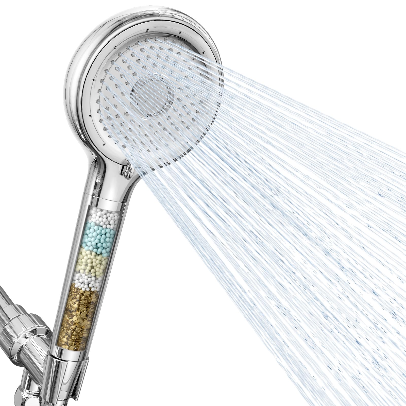 Blisstyle 37VN25A7 3 -Spray Chrome 8-in Rectangle Handheld High Pressure Shower Head 1.8 GPM