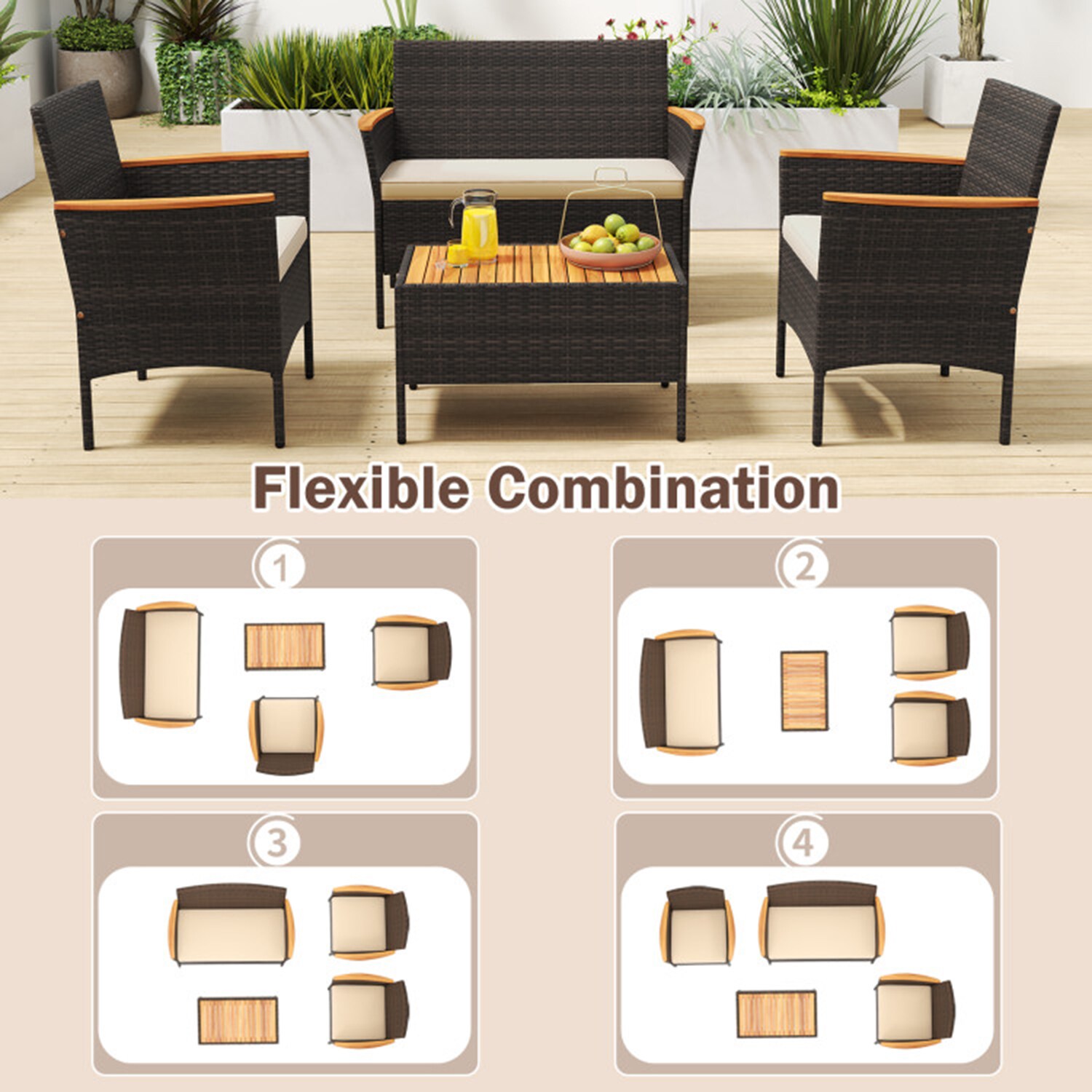 Mondawe MO-NP49+NP112 Patio-Conversation-Sets - View #7