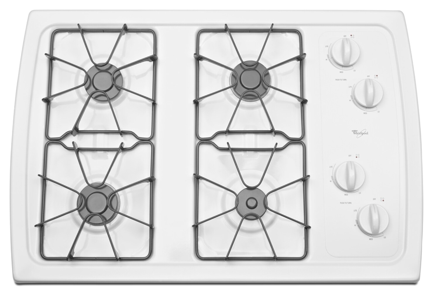 white gas hob 4 burner