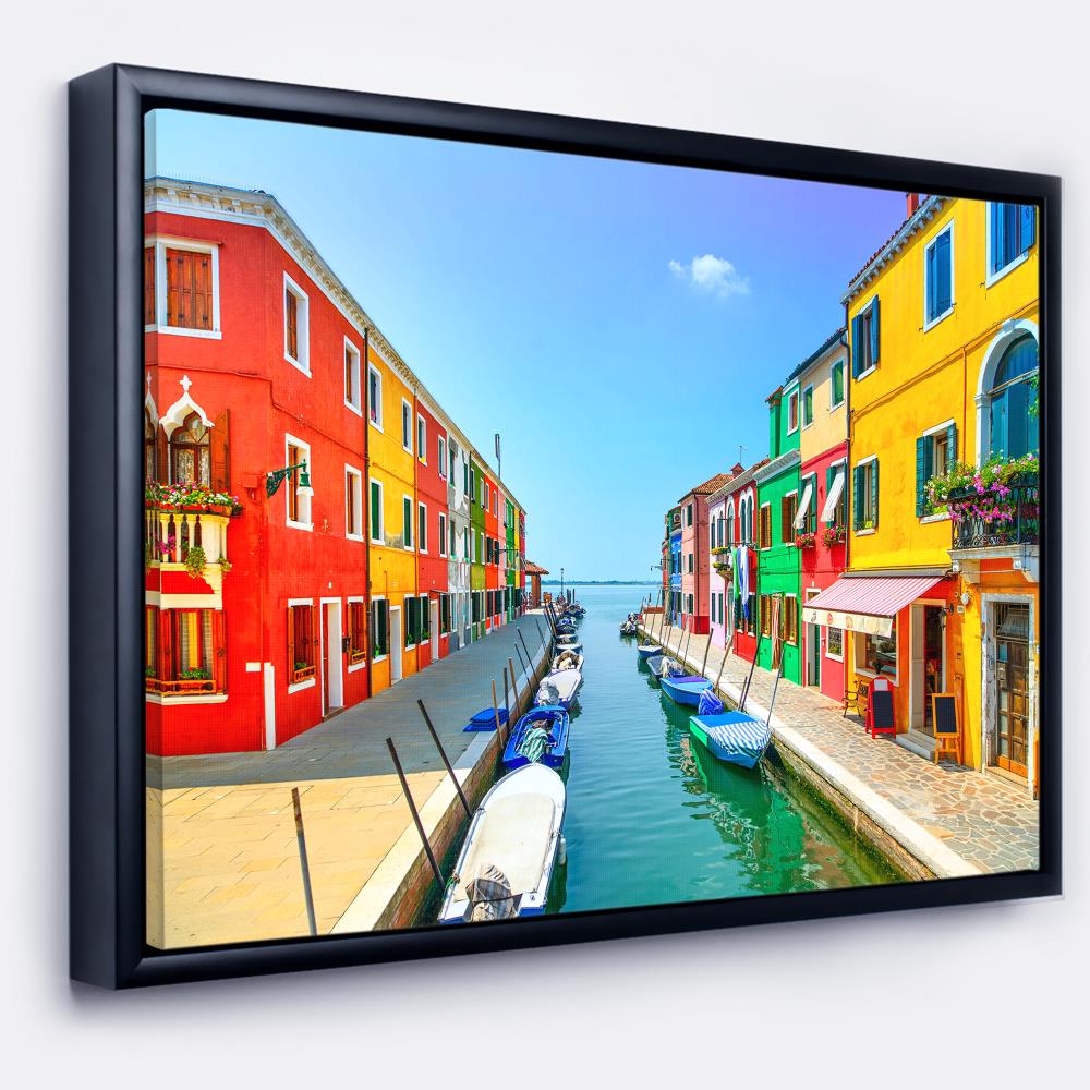 Designart FL12400-34-18-FLB Wood Floater frame 18-Inches H x 34-Inches W Coastal Canvas Print