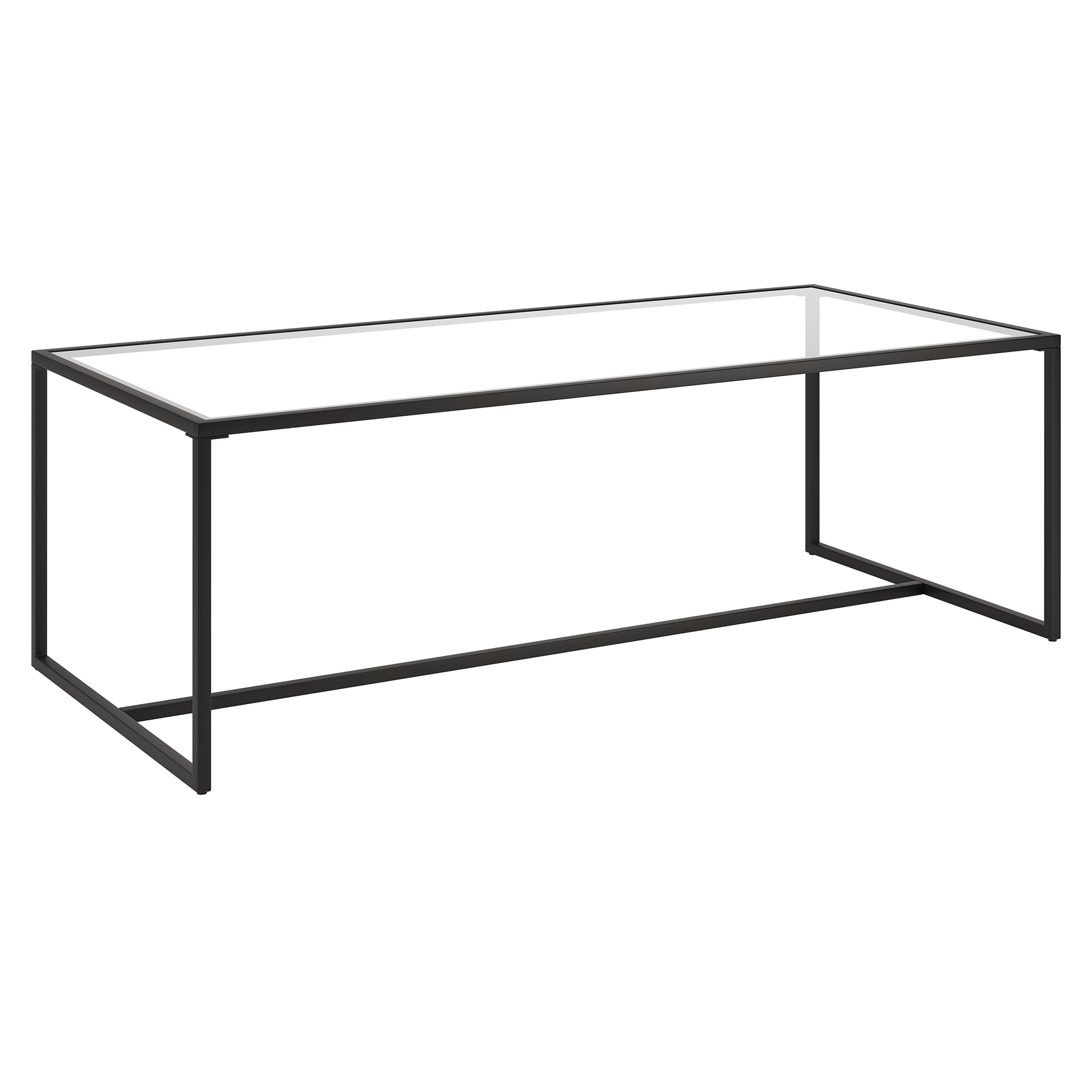 Hailey Home CT1661 Pico Blackened Bronze Glass Modern Coffee Table
