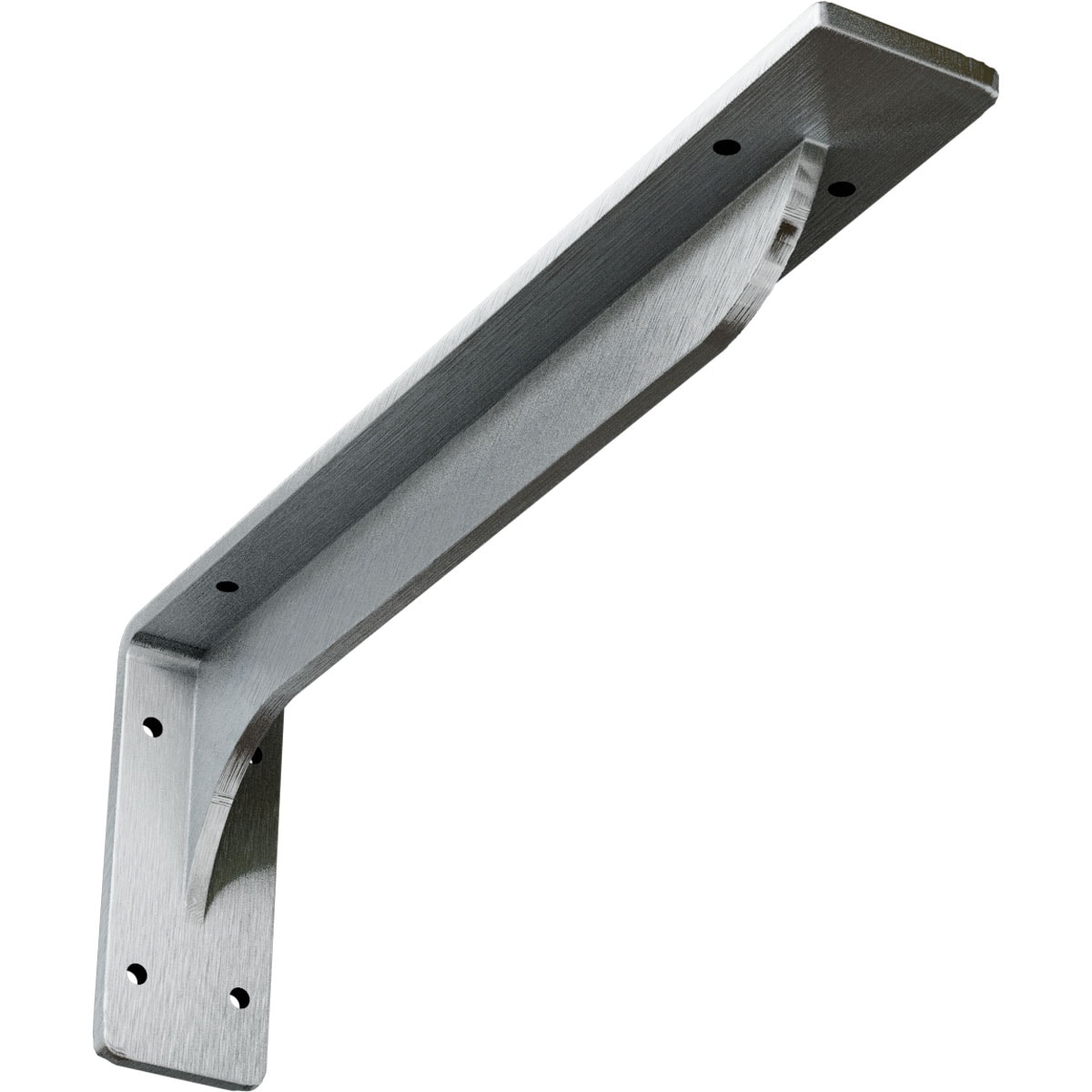 Ekena Millwork BKTM02X14X05EBCRS Embrey 14-in x 2-in x 5.25-in Unfinished Steel Countertop support bracket