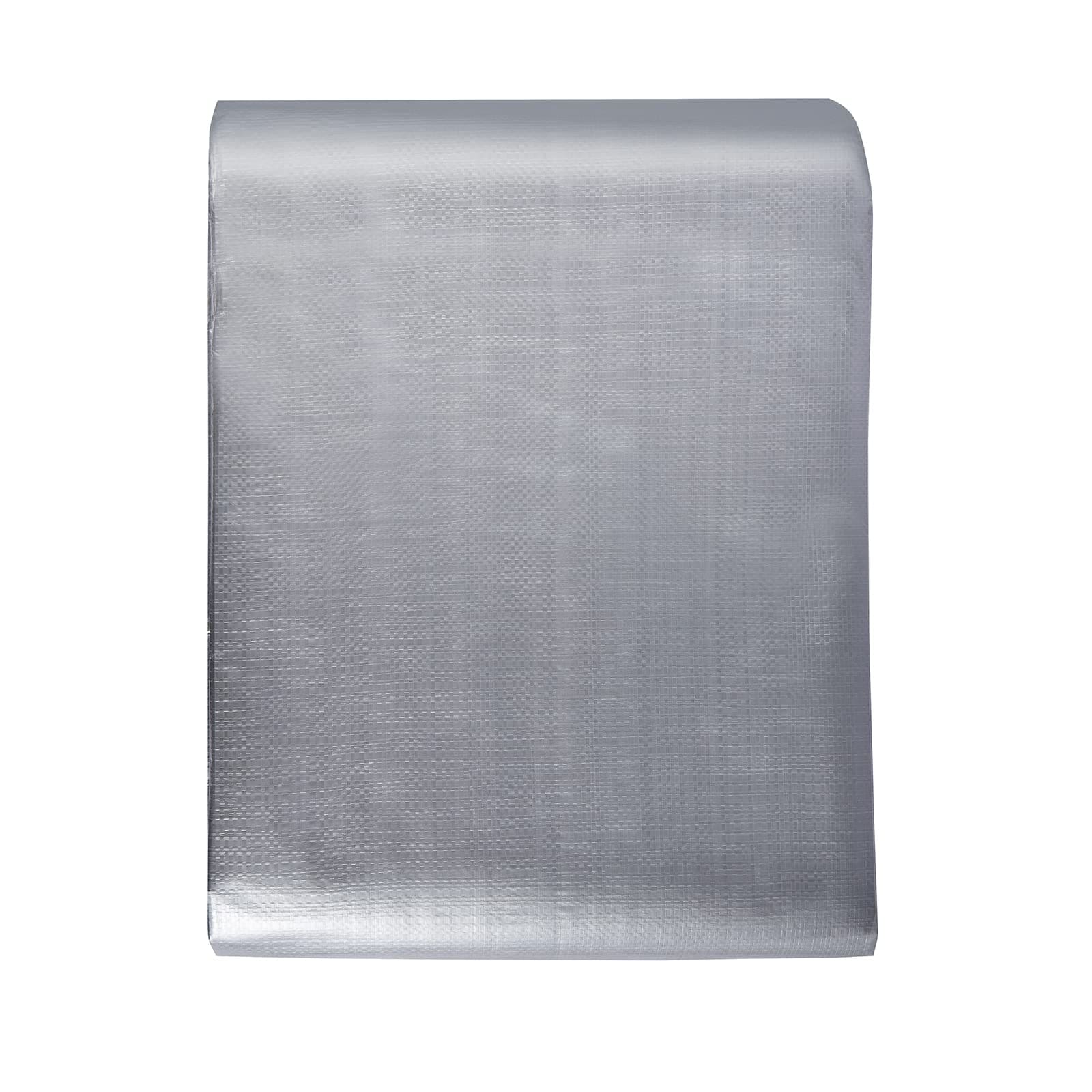 ITOPFOX  Waterproof Tarp Cover 16x20 ft 10 Mil Thick Polyethylene Multi Purpose Outdoor Tarpaulin with Reinforced Grommets UV Resistant Silver