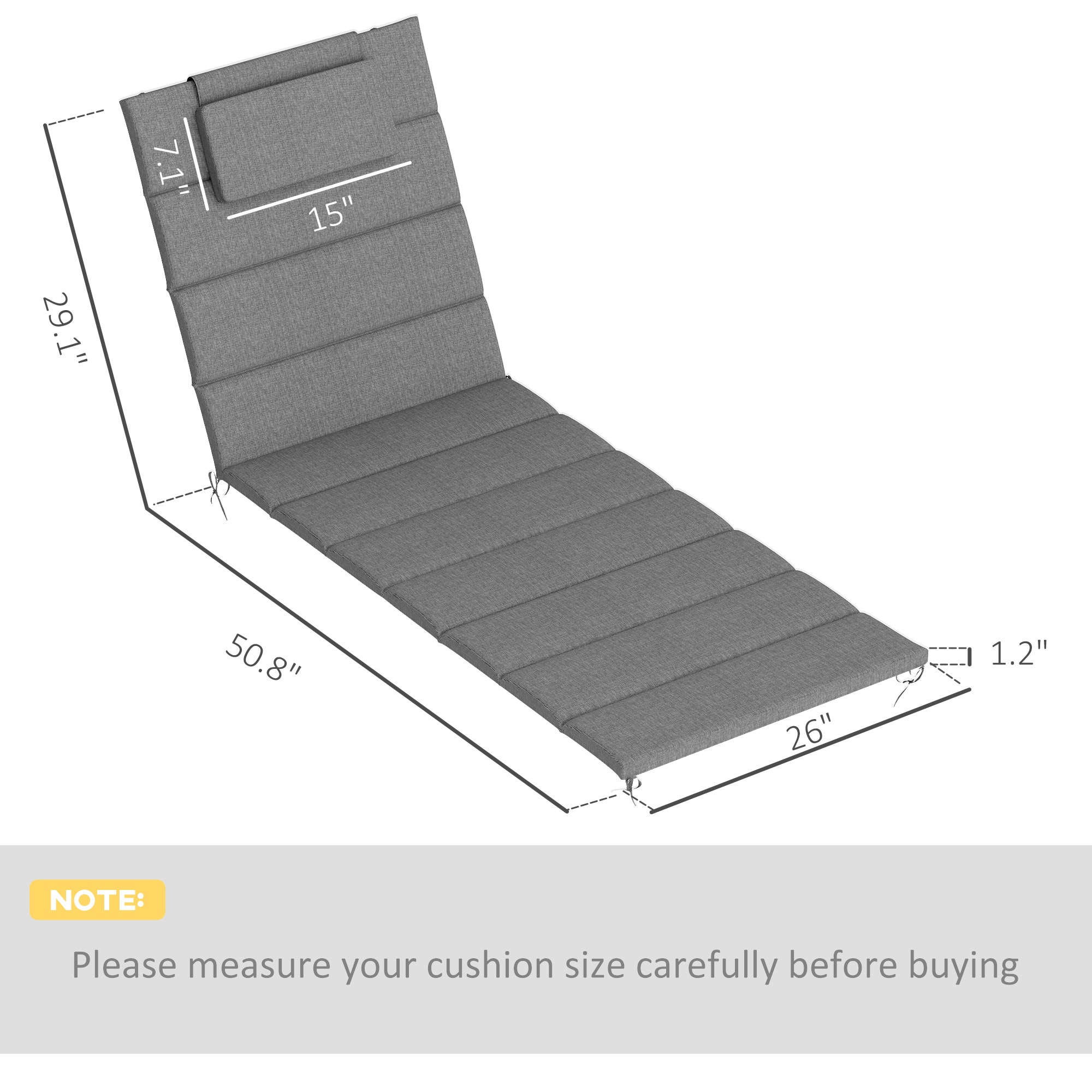 Outsunny 84G-546V00MX Patio-Furniture-Cushions - View #3