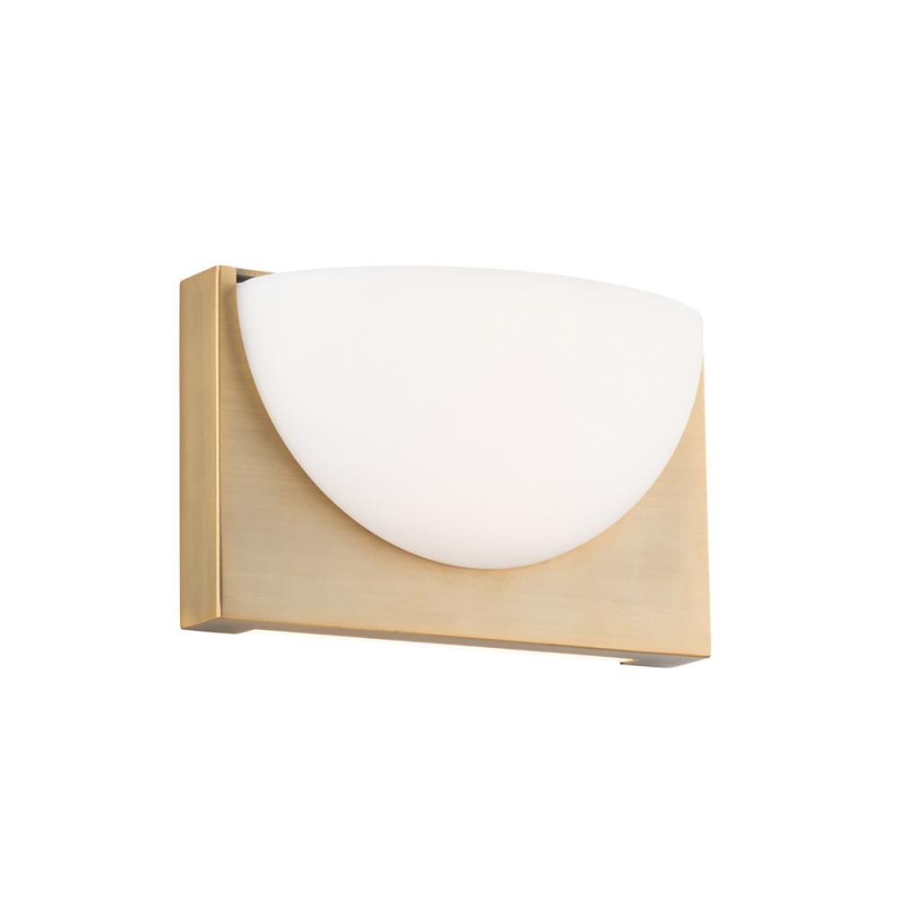 dweLED WS-27010-AB Mylie 10-in W 1 -Light Brushed Brass Integrated LED Wall Sconce