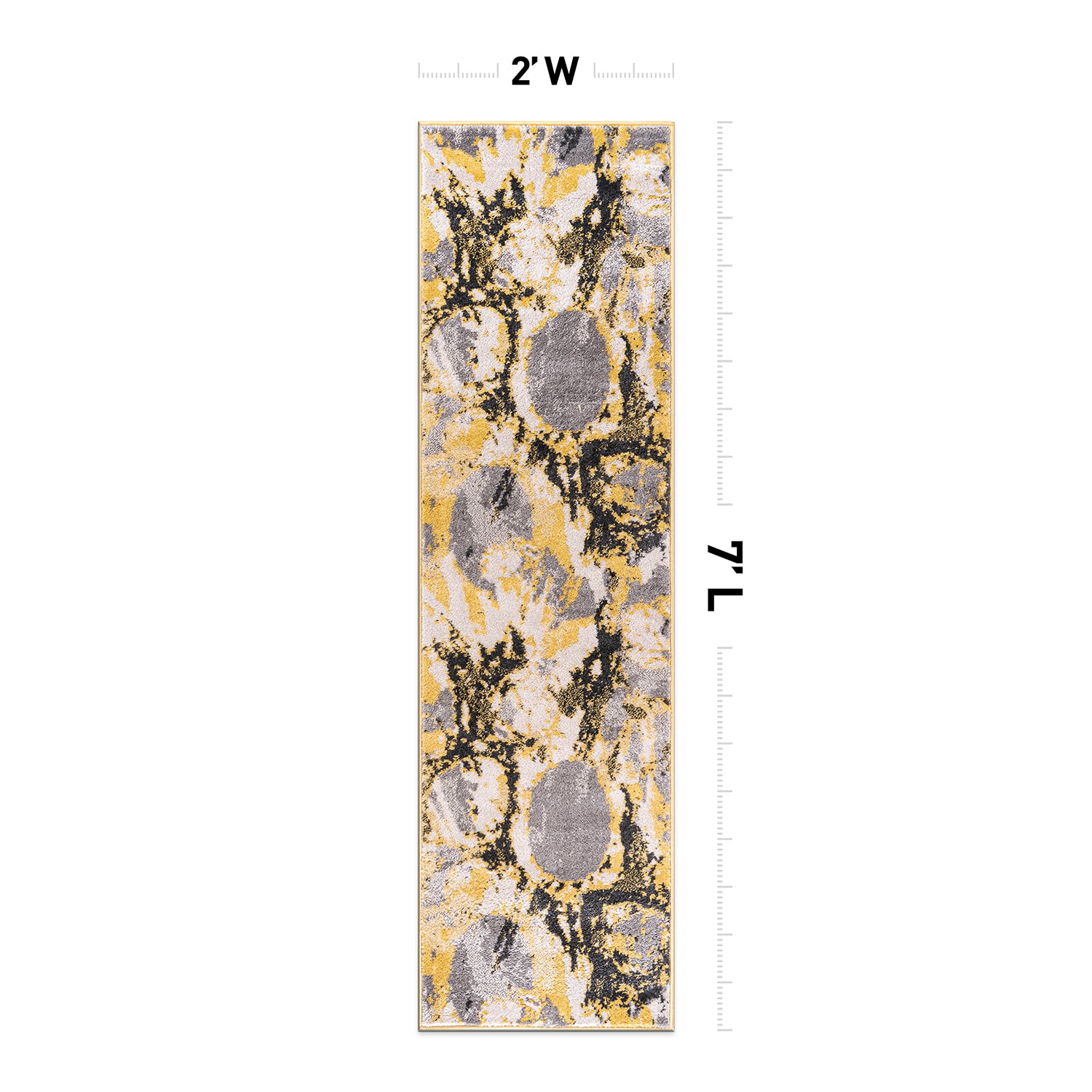 World Rug Gallery 389YELLOW2X7 rugs - View #3