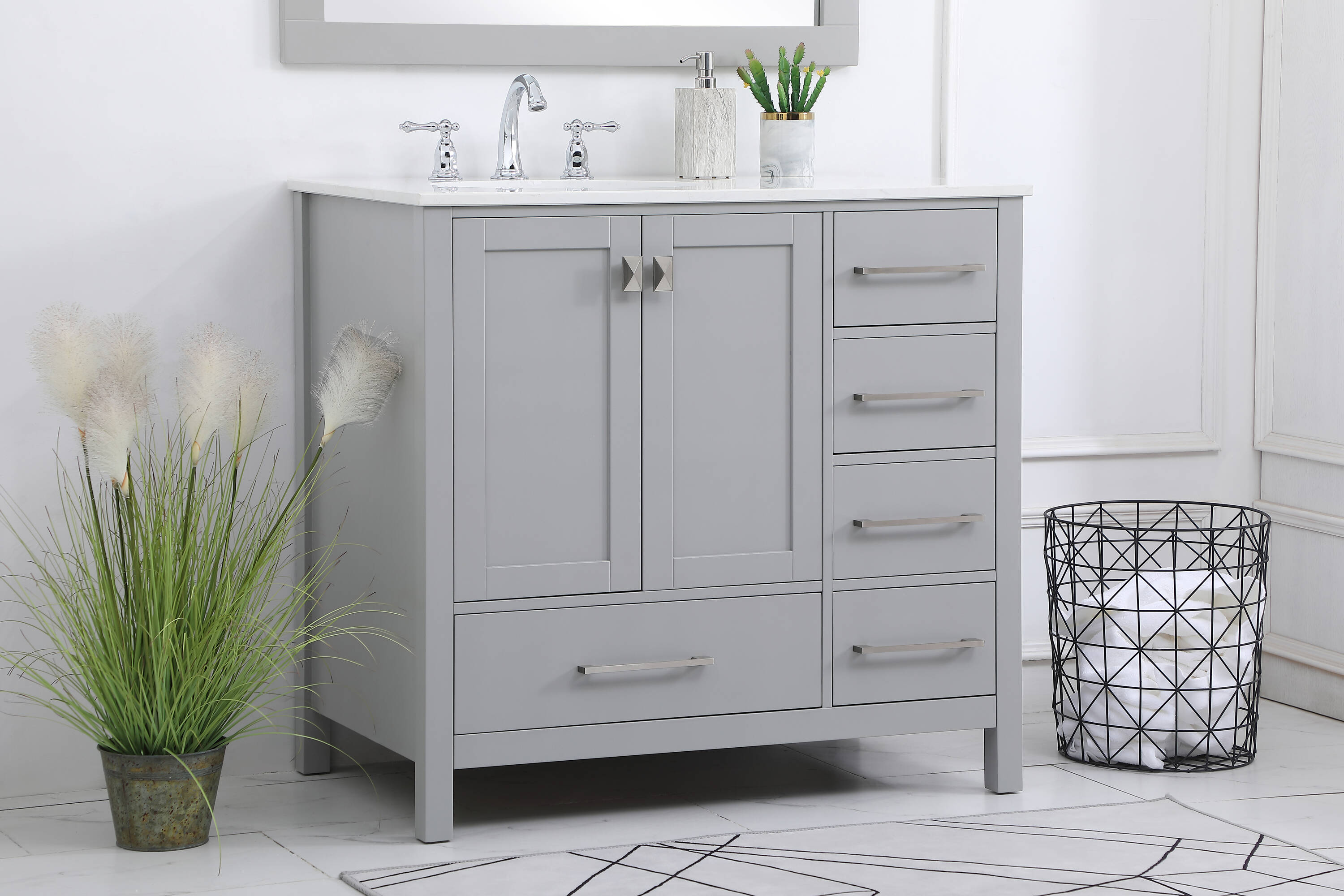 Elegant Decor FI56436GR Bath-Vanity-Combo - View #6