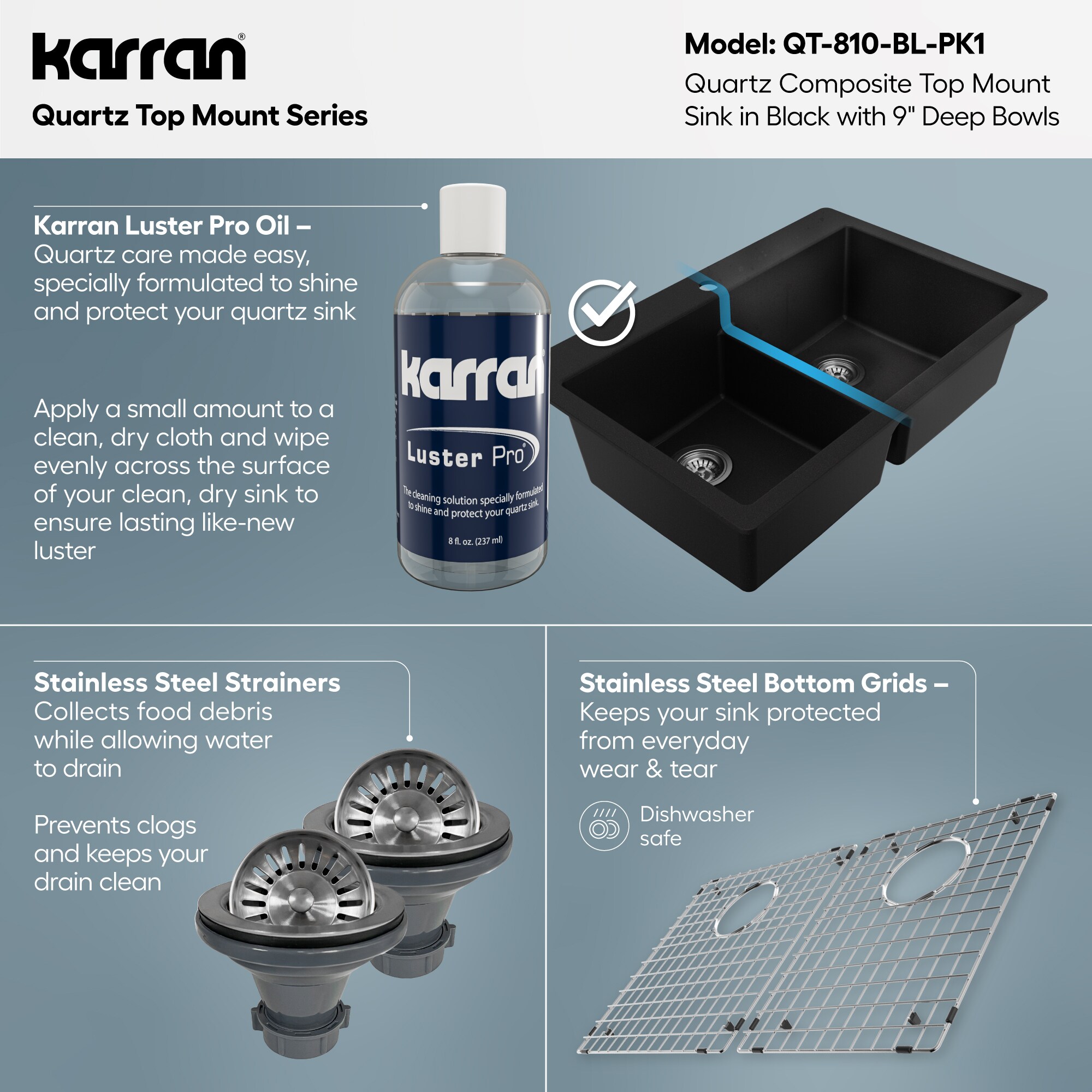 Karran QT-810-BL-PK1 Kitchen-Sinks - View #7