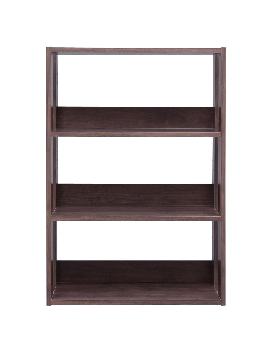 IRIS Book-Case Brown Wood 3-Shelf Bookcase (23.64-in W x 34.63-in H x ...