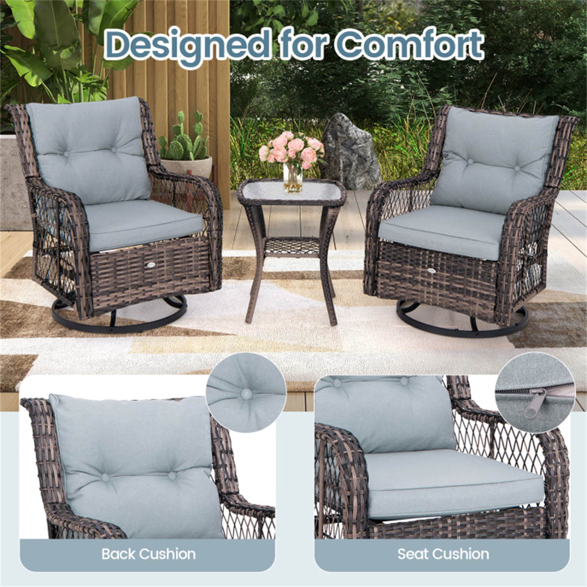 BABOOM BOM-11574GR-CO Patio-Conversation-Sets - View #9