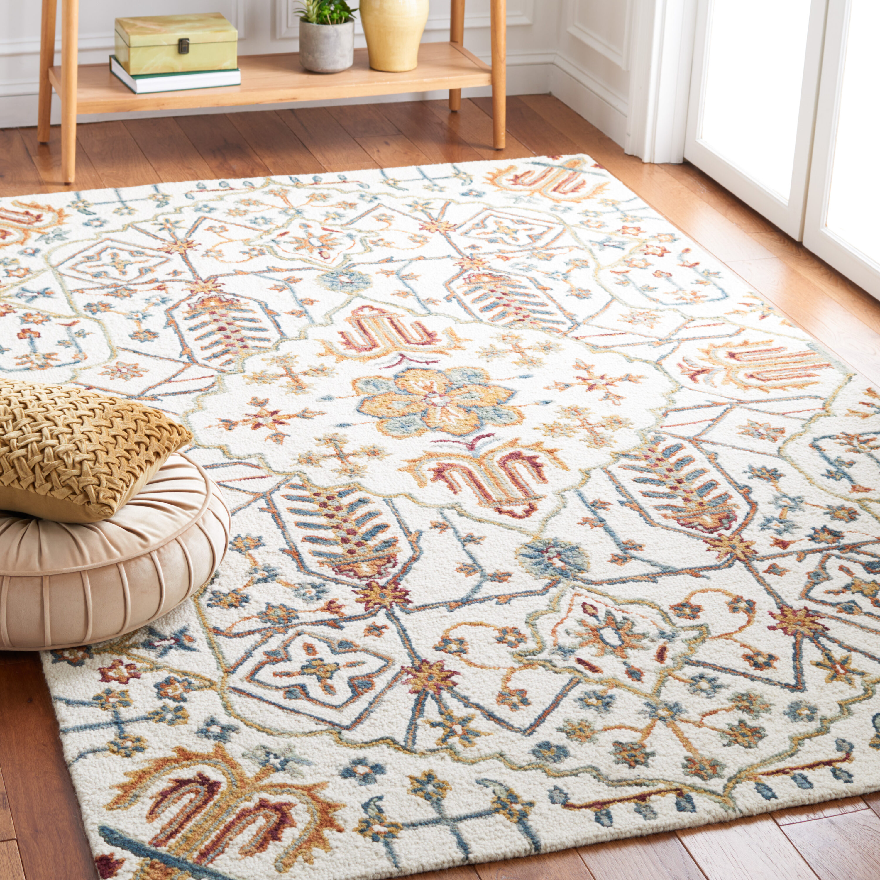  Heritage 278 Ivory/Gray Traditional 4ft x 6ft Small Rectangle Rug