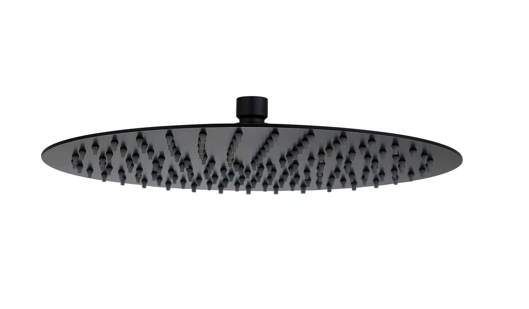 Nestfair KPS91004B 1 -Spray Matte Black 10-in Round Fixed Rain Shower Head 1.8 GPM