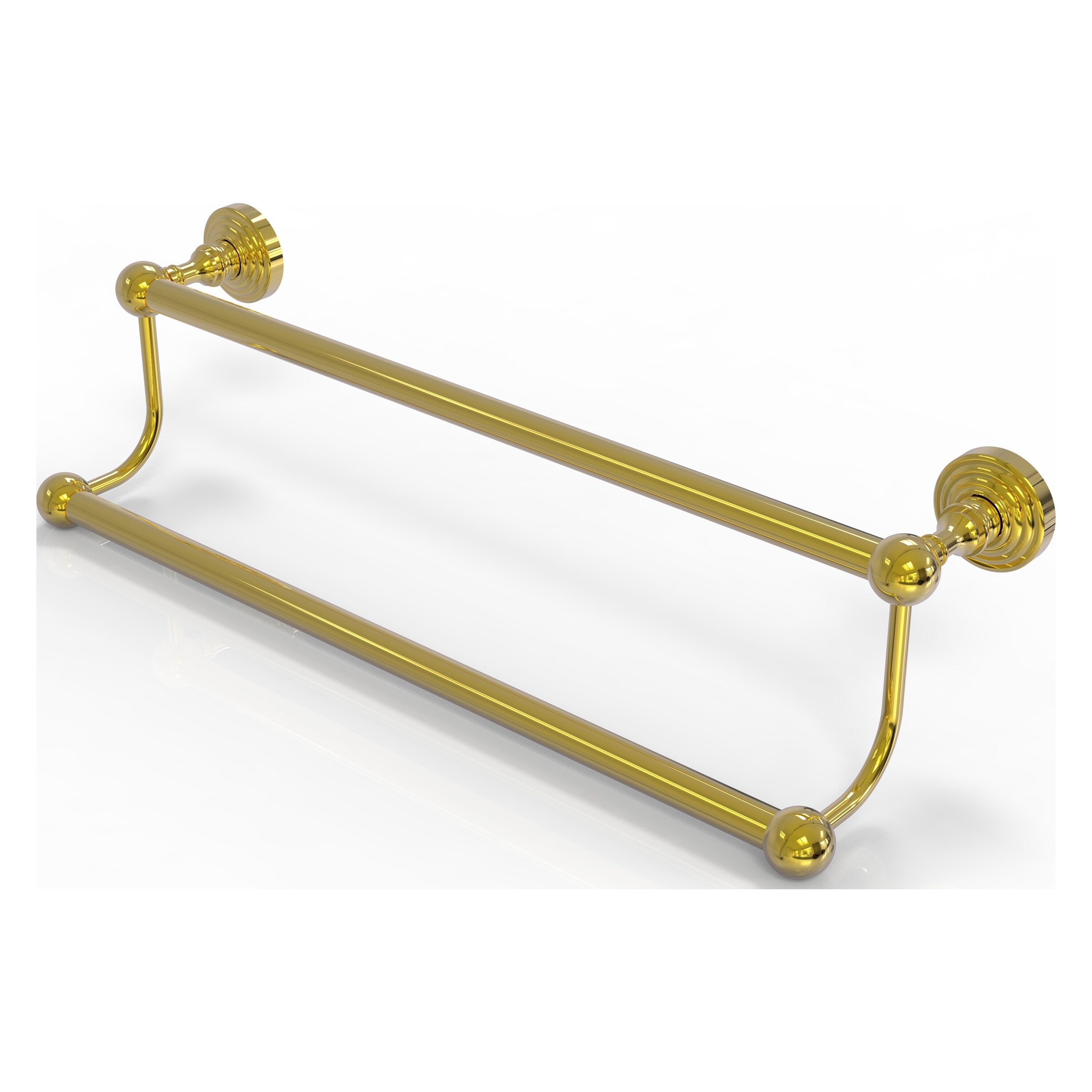 Allied Brass WP-72/24-PB Waverly Place 24-in double Polished Brass Wall mount Double Towel Bar