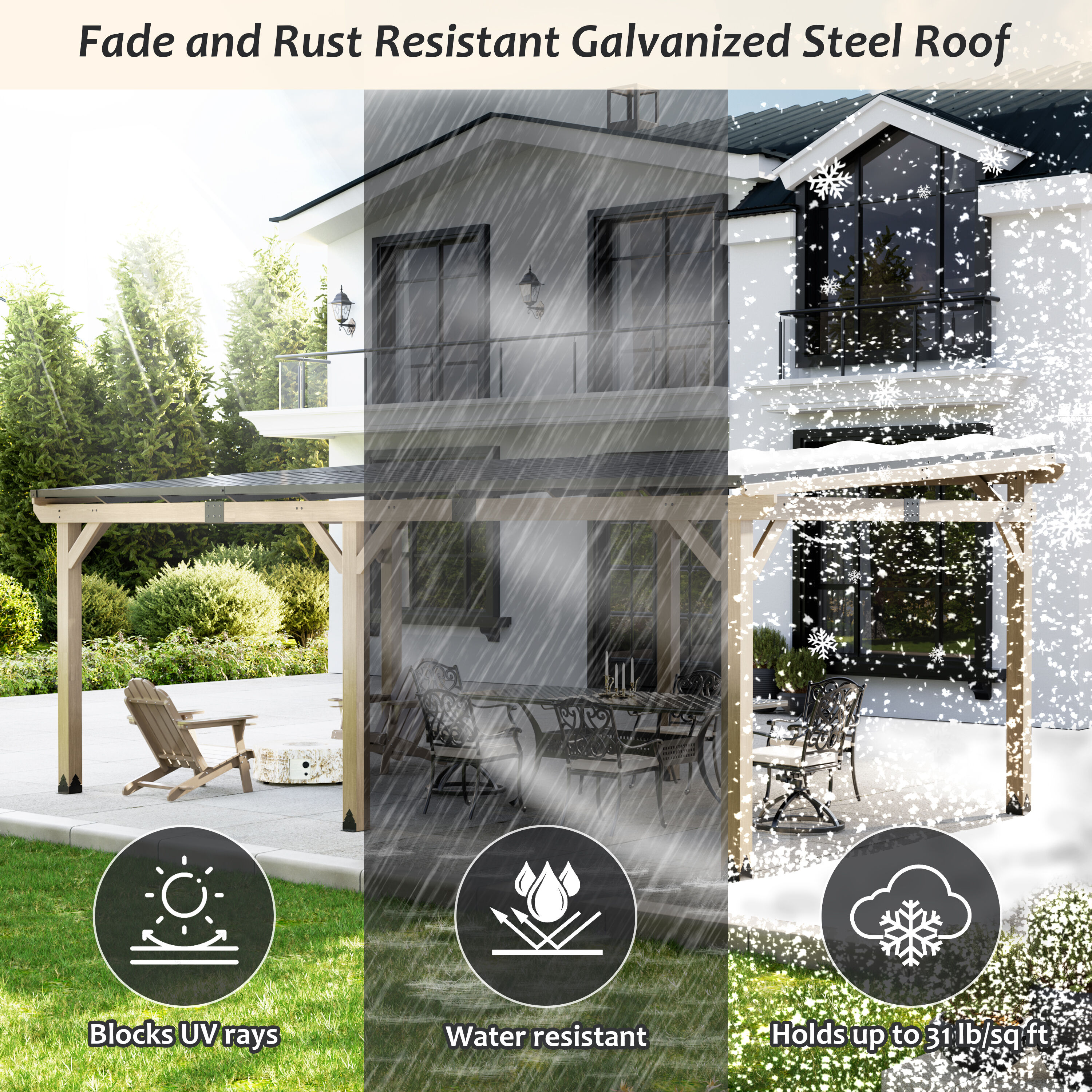 Dimakai DK-0605KD2626 Wood-Resin-Gazebos - View #5