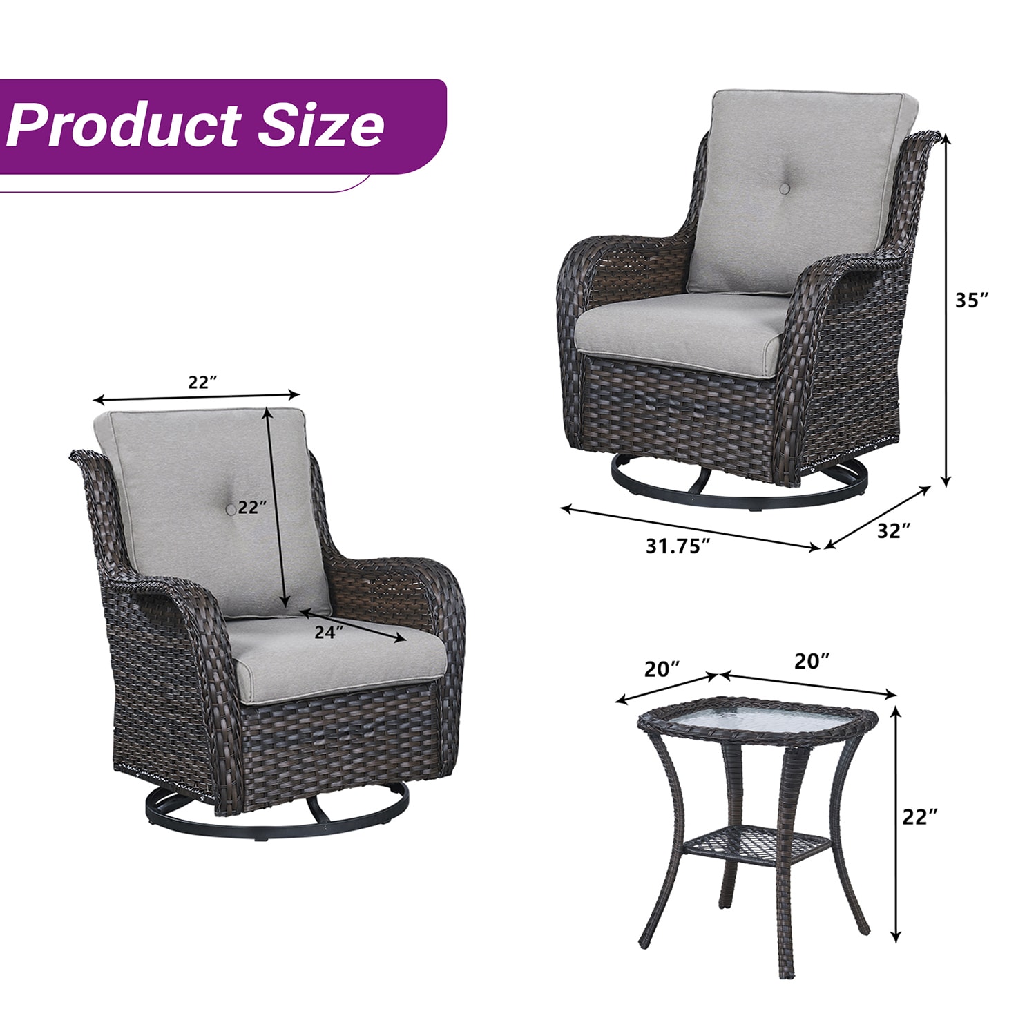 Rilyson FS035X2025X2-3 Patio-Chairs - View #8